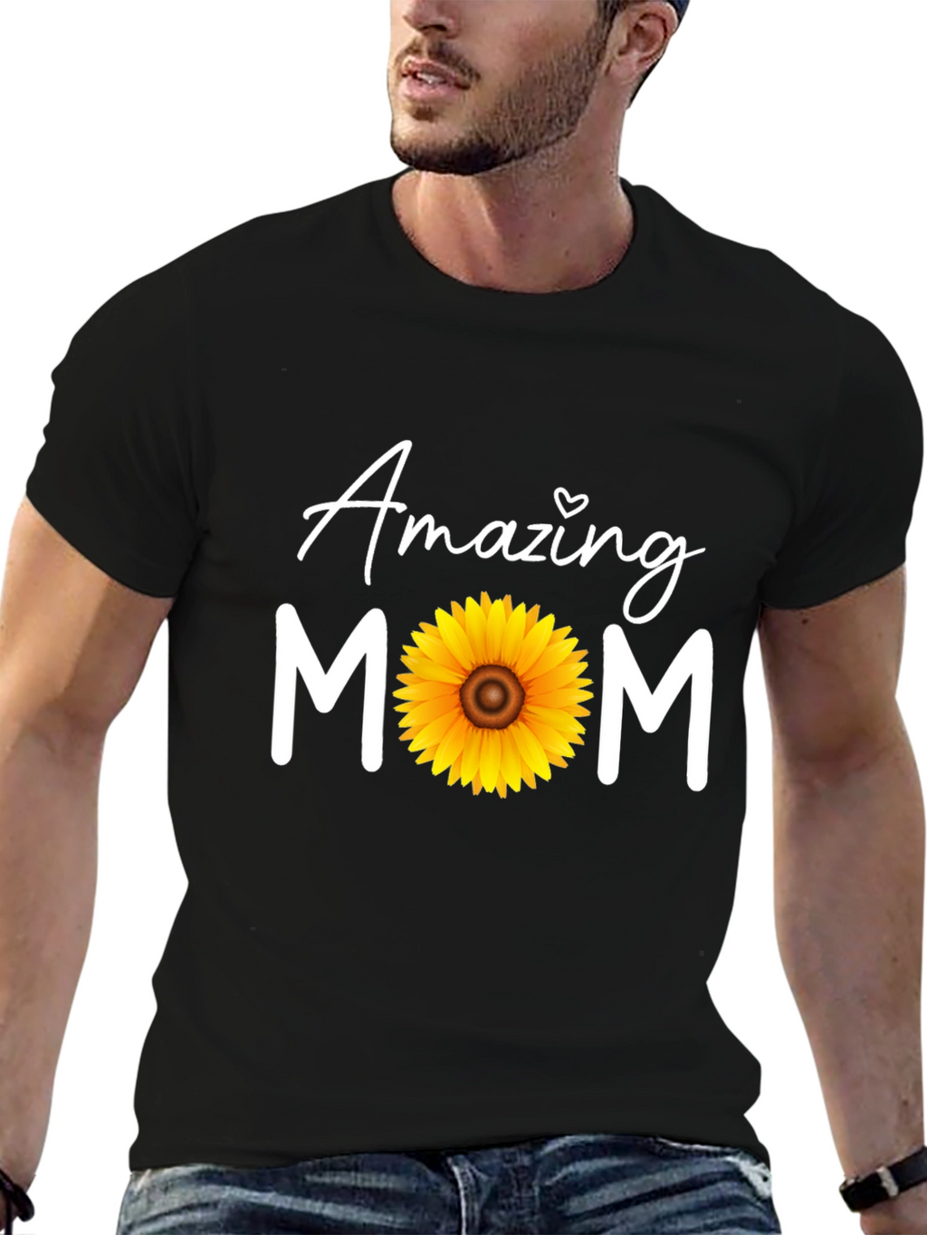 Amazing Mom Sunflower Graphic T-Shirt