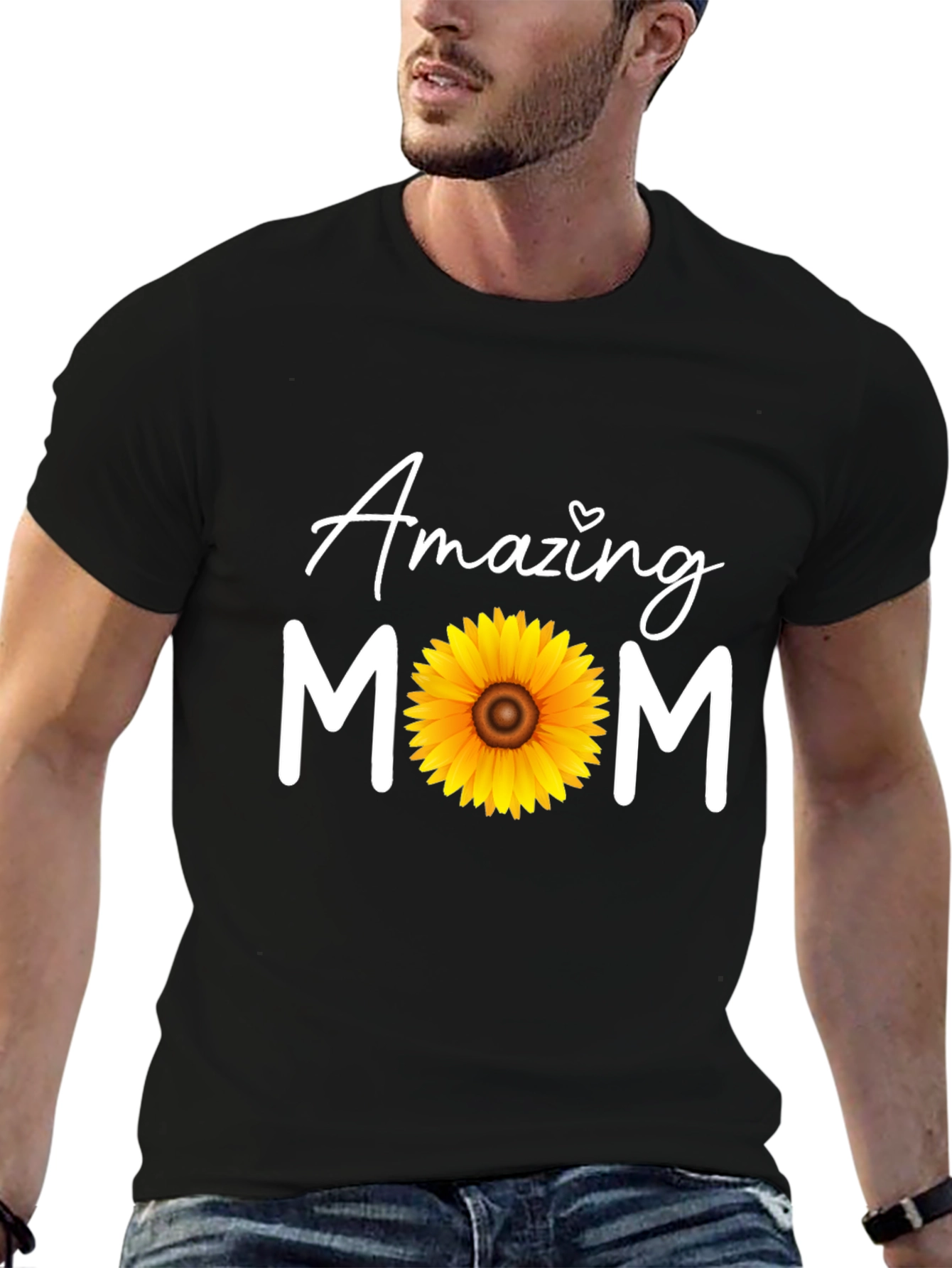 Amazing Mom Sunflower Graphic T-Shirt