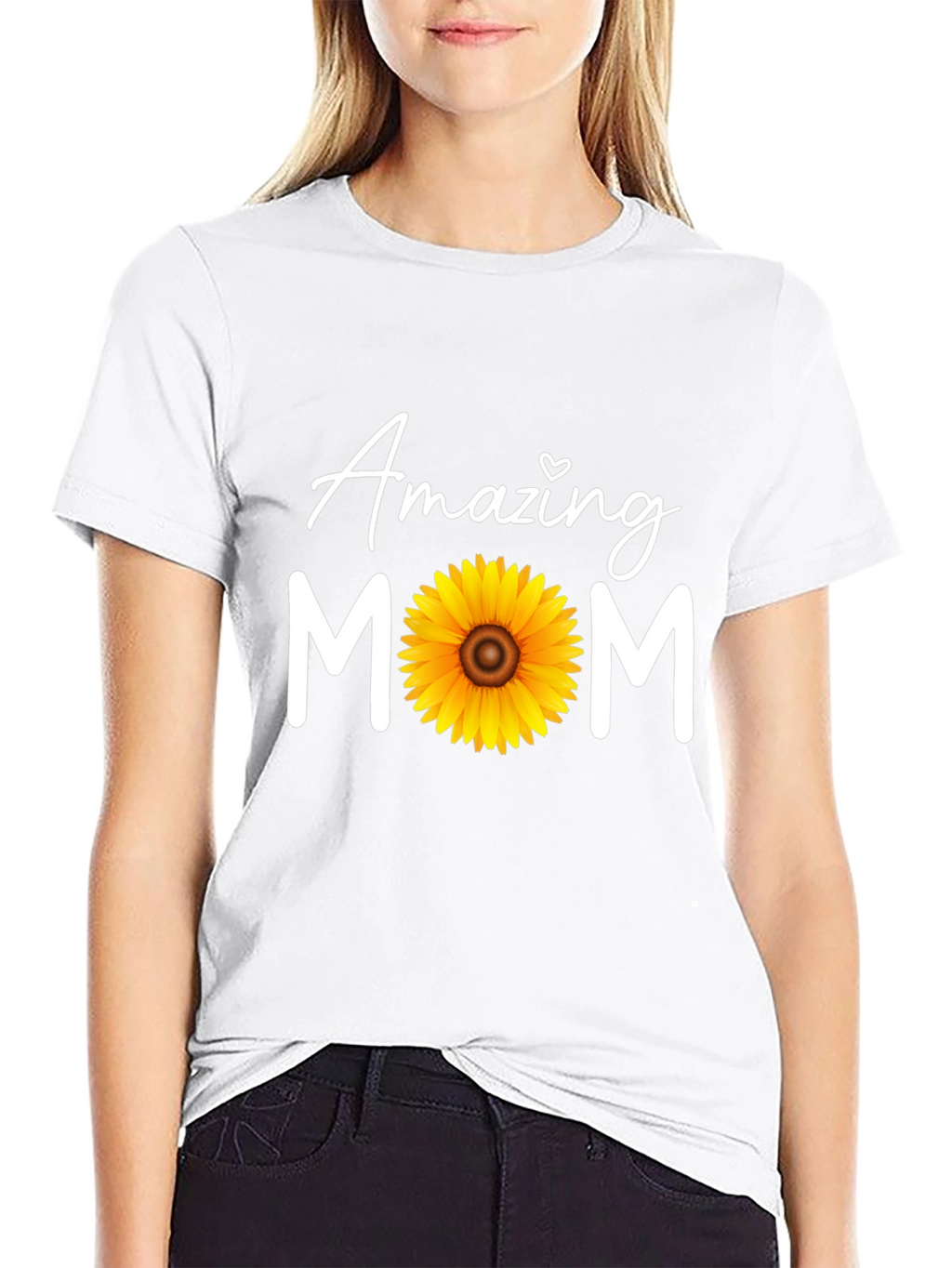 Amazing Mom Sunflower Graphic T-Shirt
