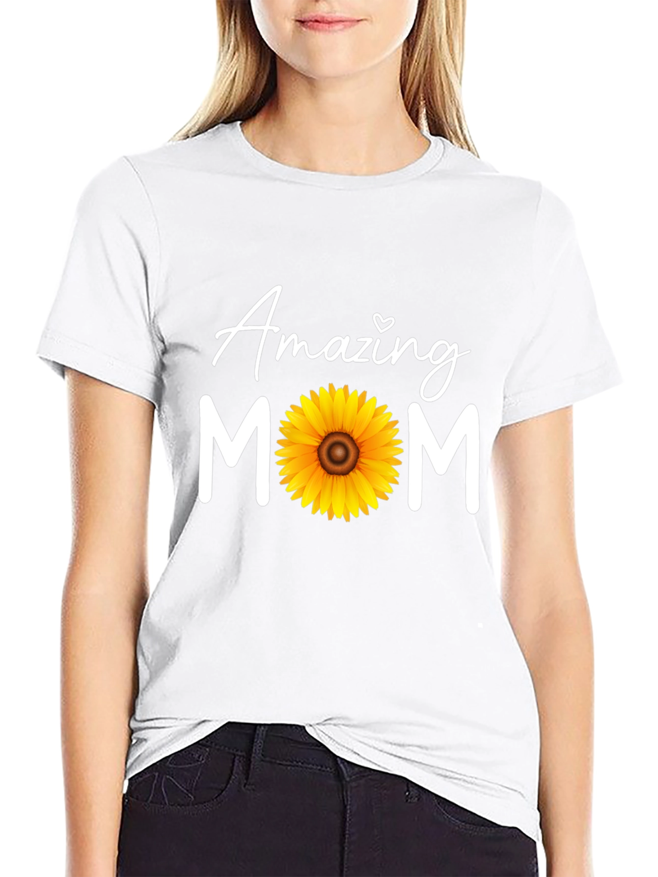 Amazing Mom Sunflower Graphic T-Shirt