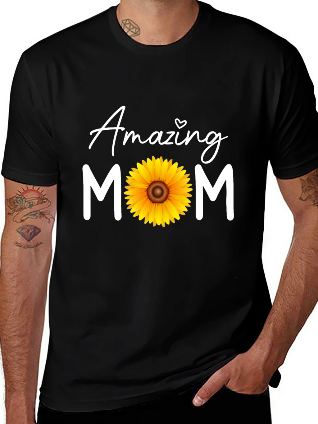 Amazing Mom Sunflower Graphic T-Shirt