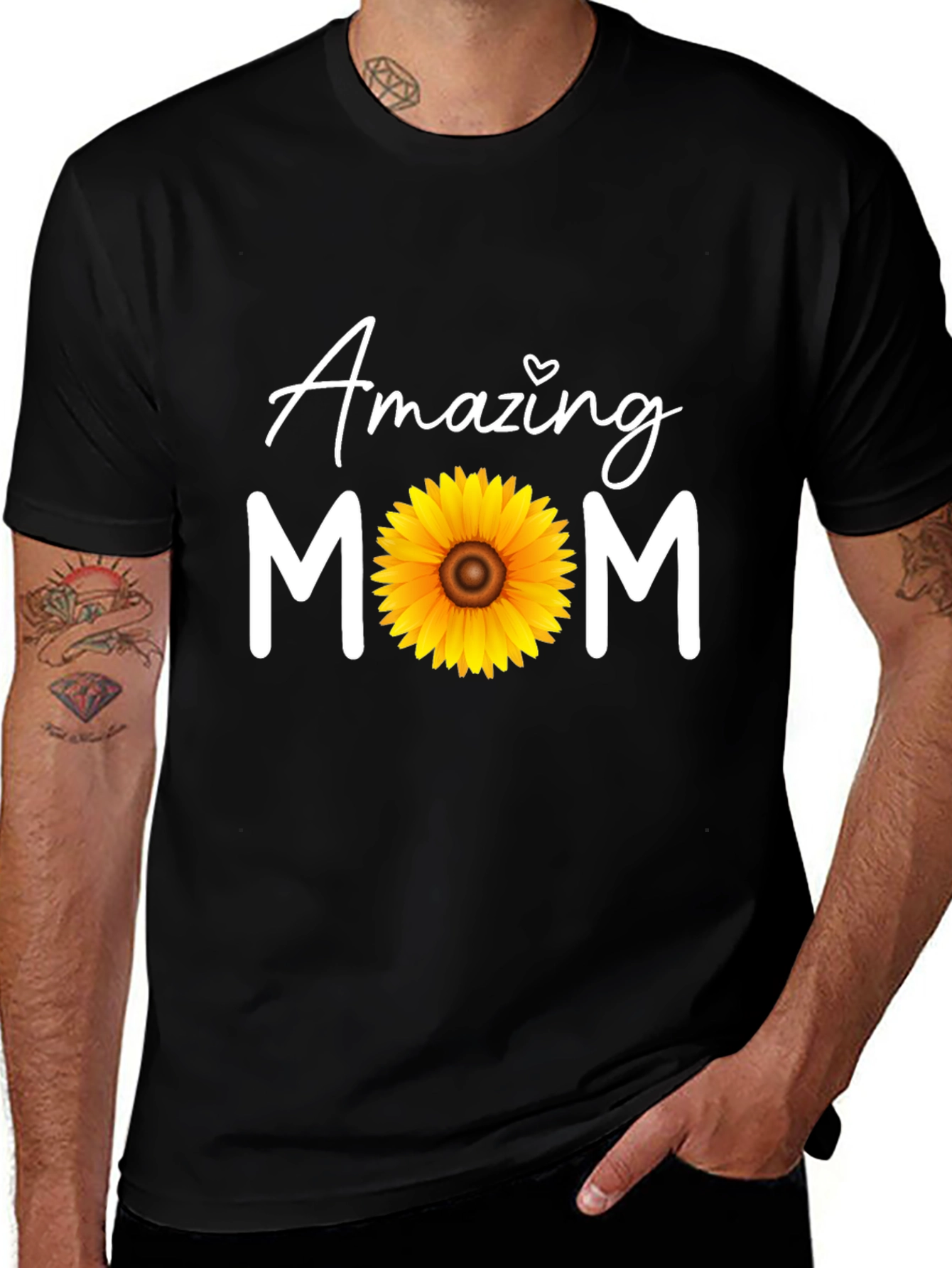 Amazing Mom Sunflower Graphic T-Shirt