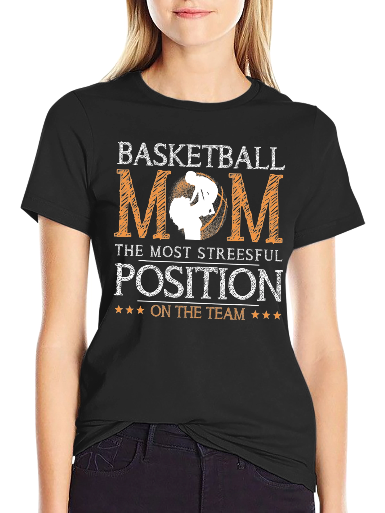 Basketball Mom T-Shirt - Stressful Position Tee