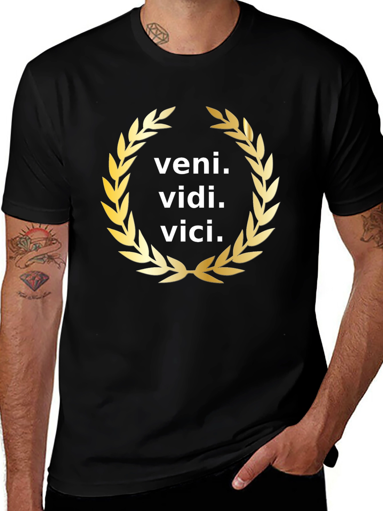 Veni Vidi Vici T-Shirt - Roman Empire Caesar Quote