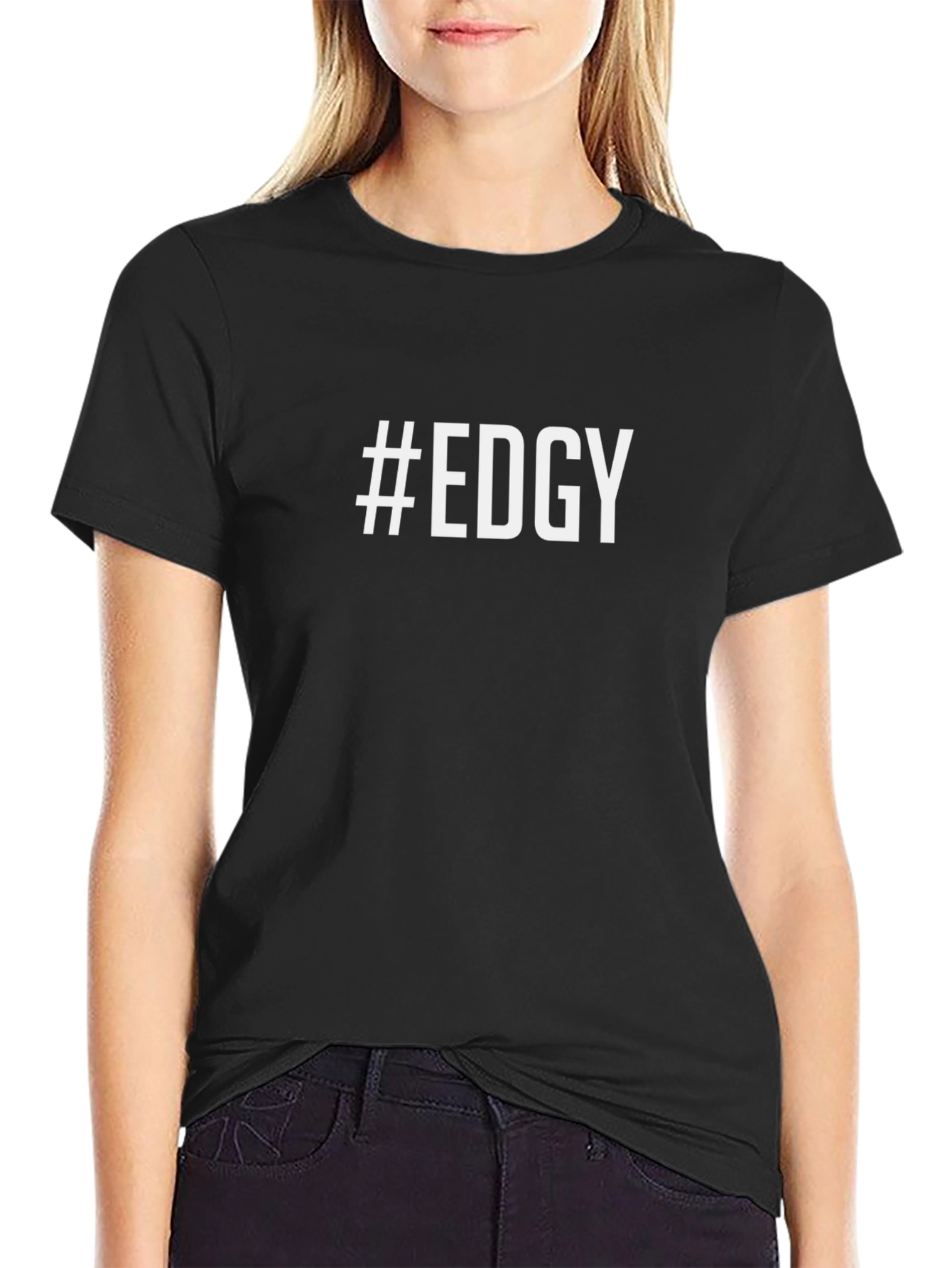 #Edgy Black T-Shirt - Cool & Trendy Streetwear