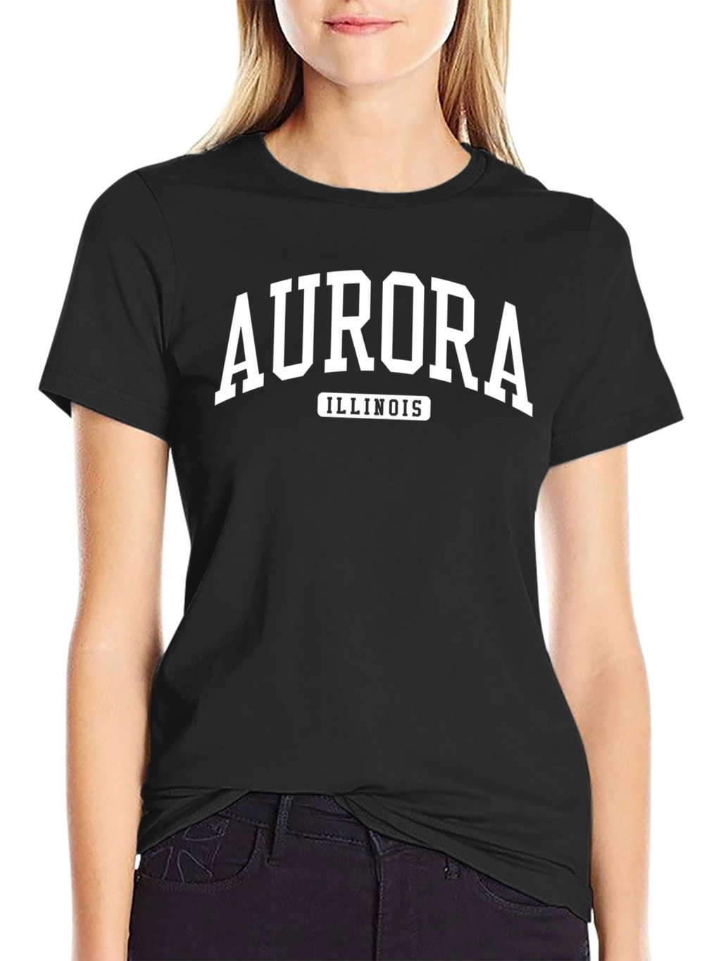 Aurora Illinois T-Shirt Black