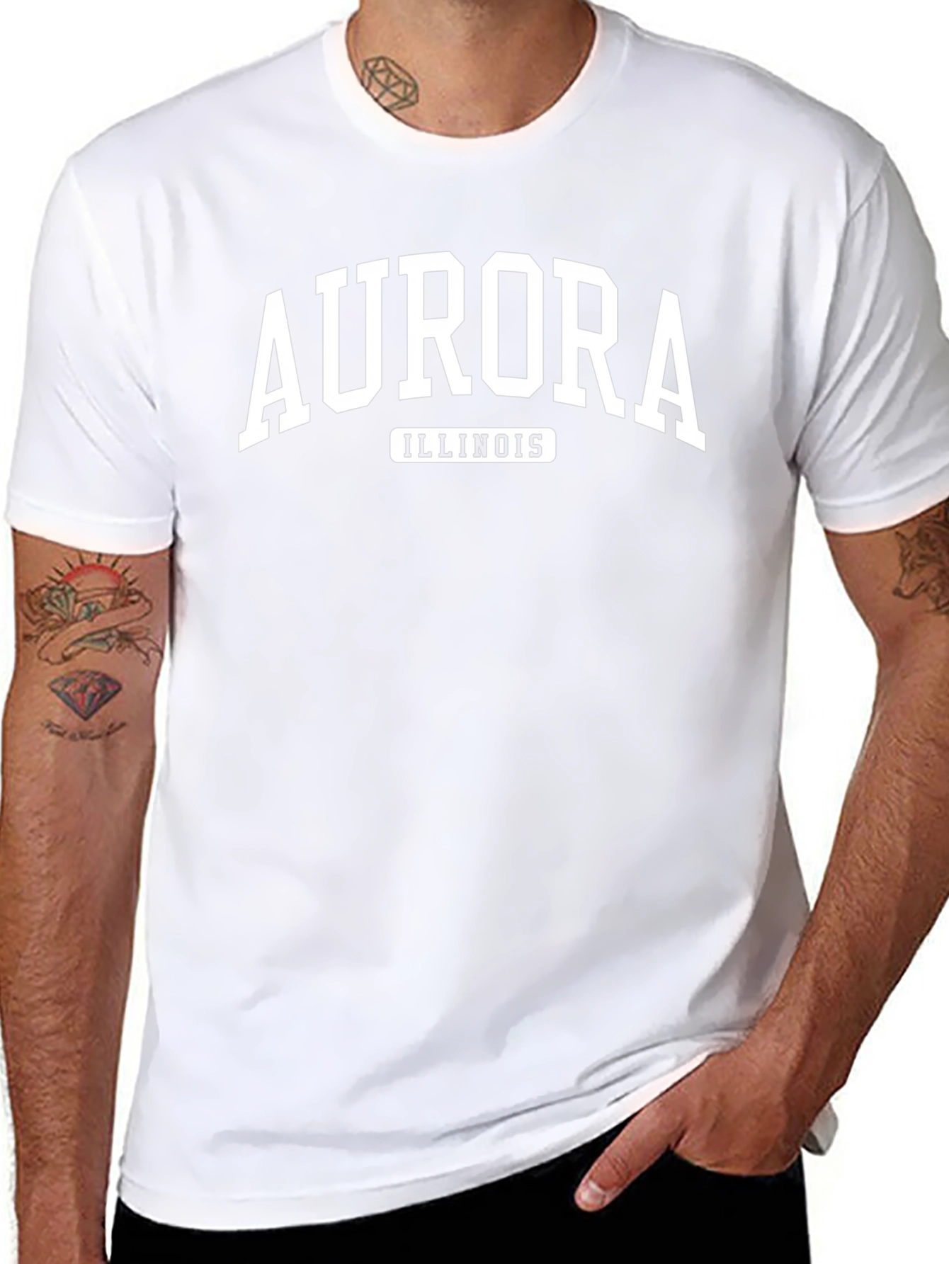 Aurora Illinois T-Shirt Black