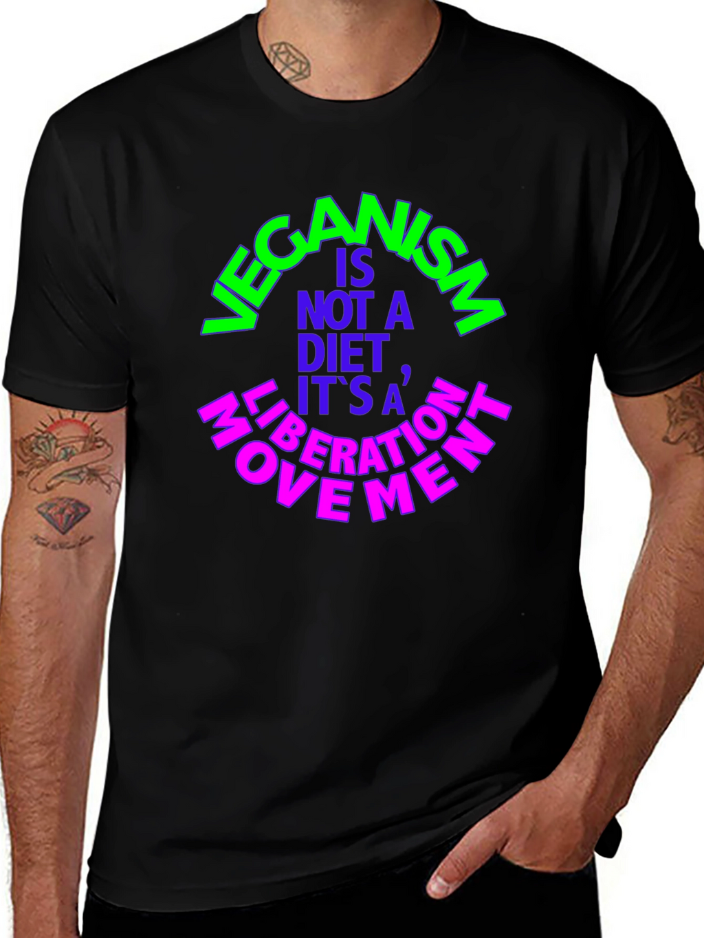Vegan Liberation Movement Black Tee