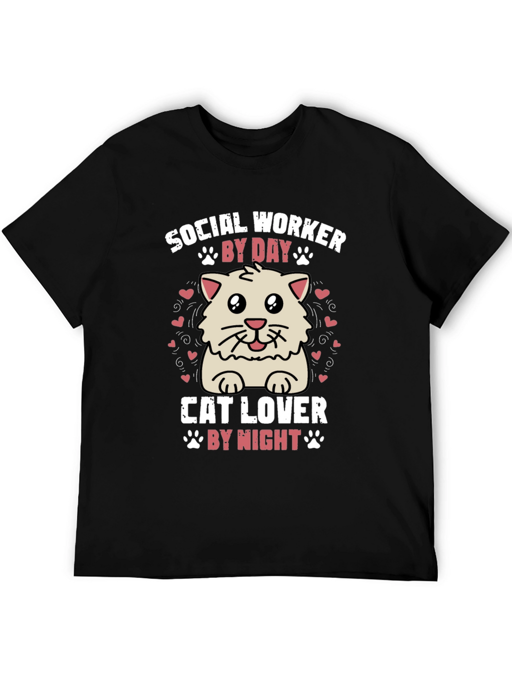 Social Worker Cat Lover Graphic Tee
