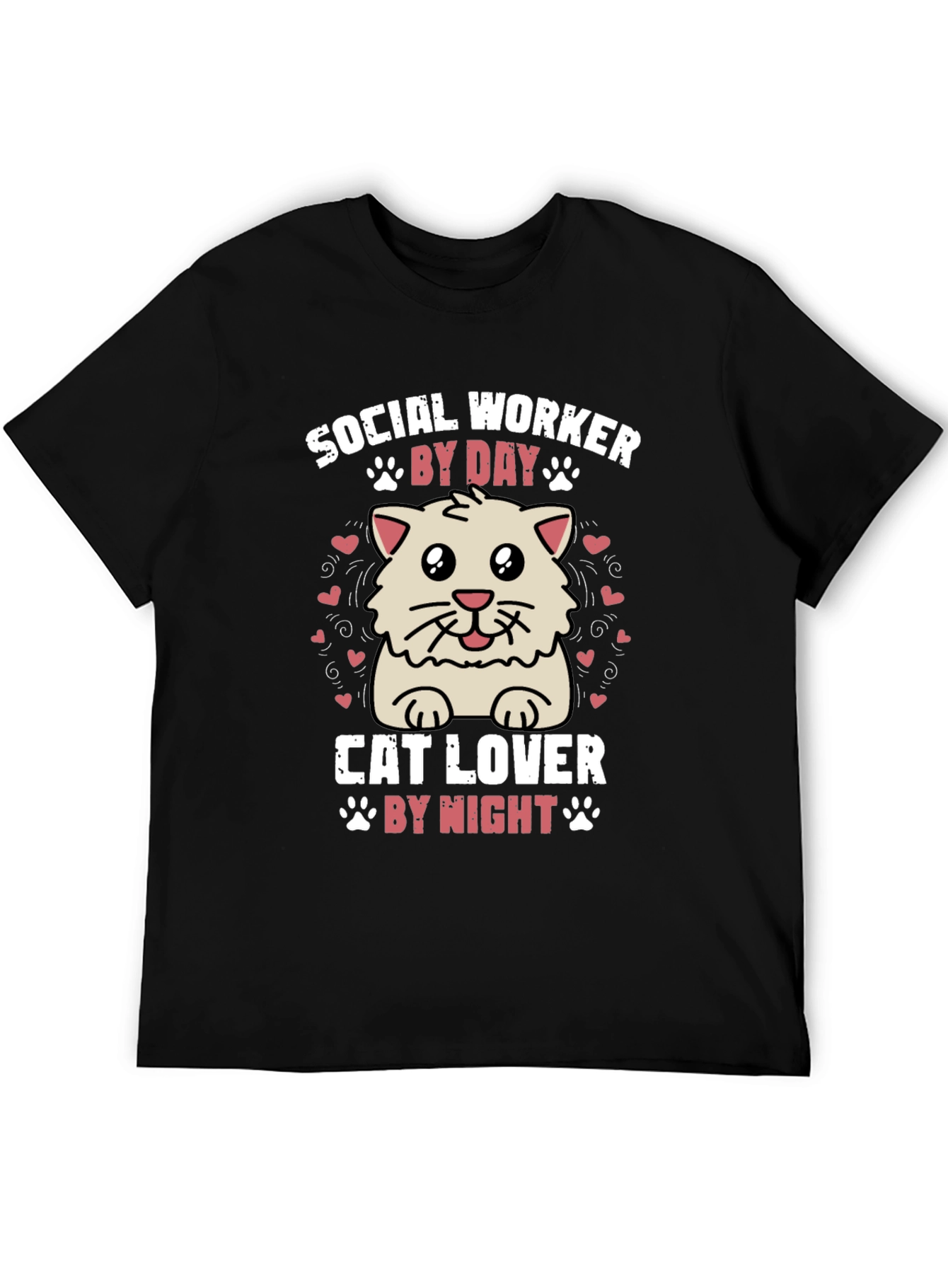 Social Worker Cat Lover Graphic Tee