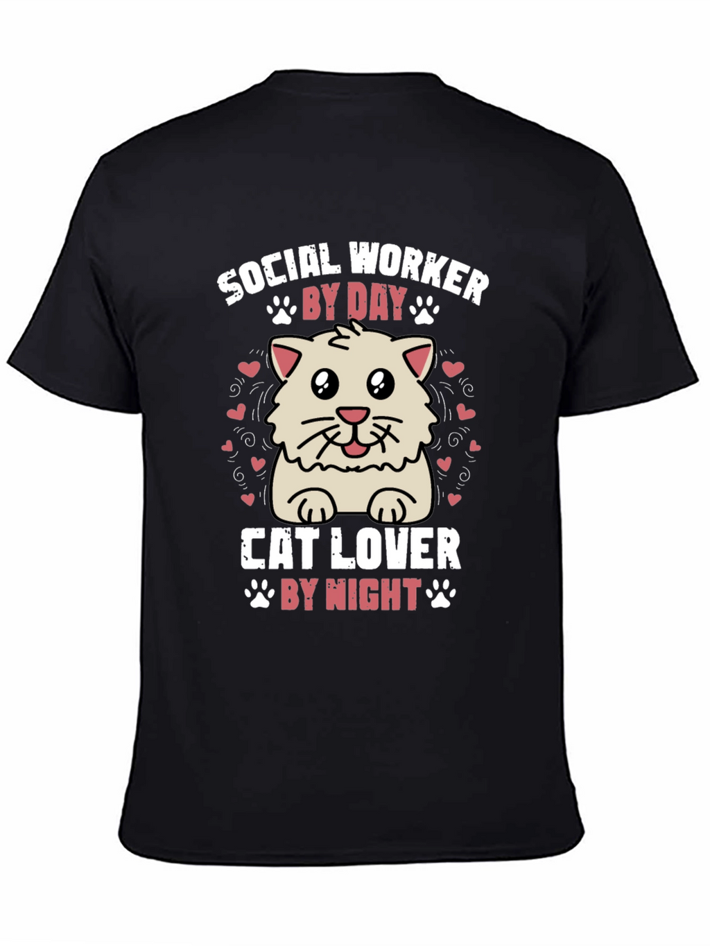 Social Worker Cat Lover Graphic Tee