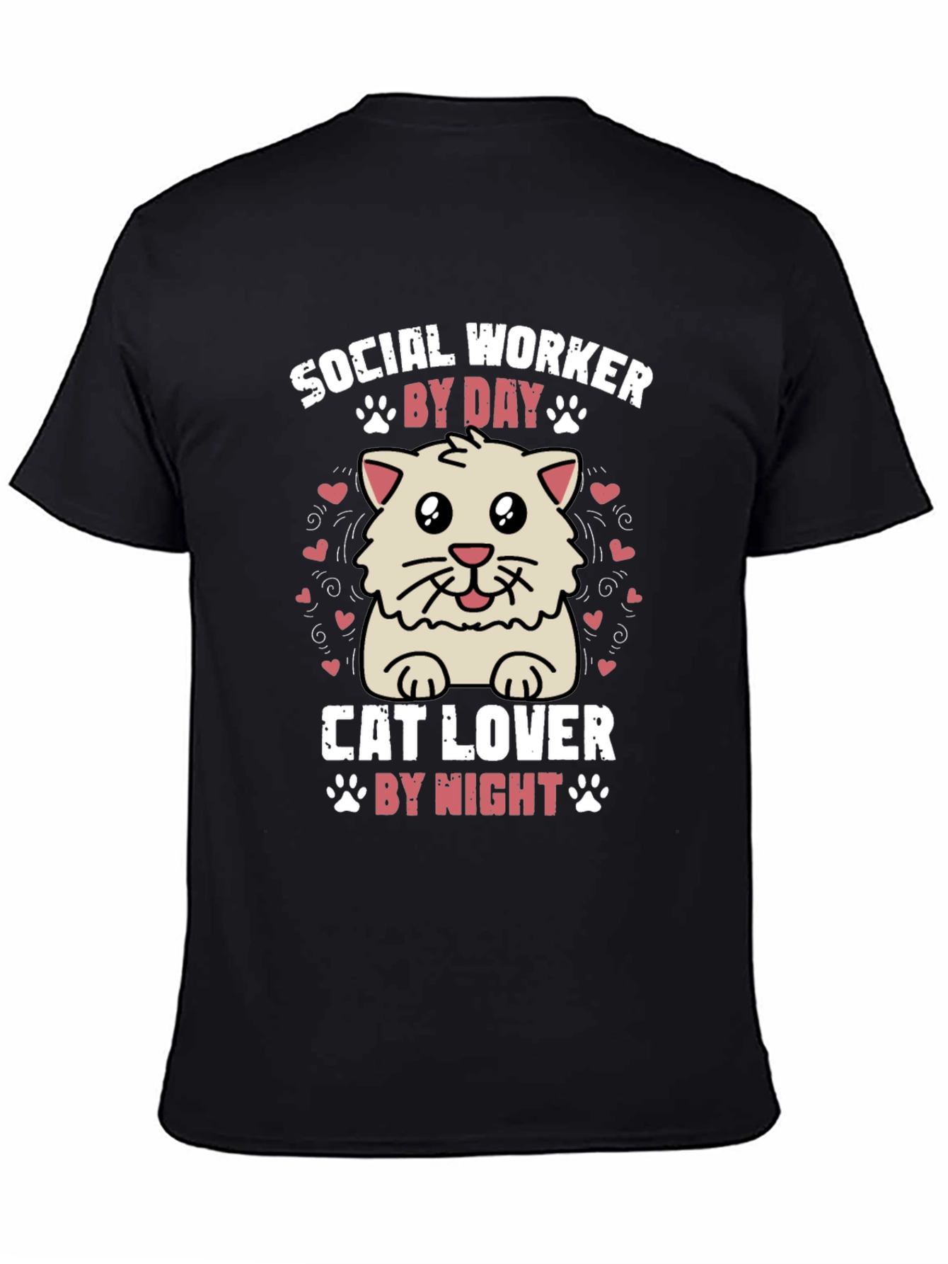 Social Worker Cat Lover Graphic Tee