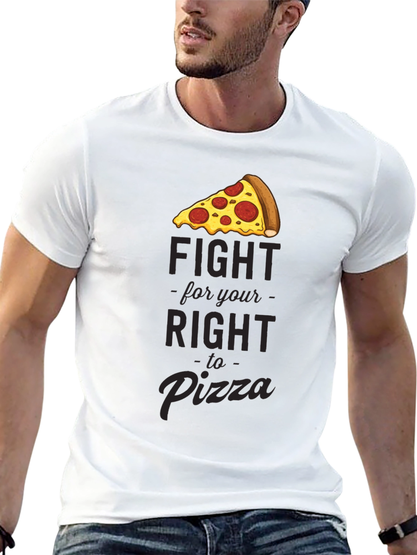 Fight For Your Right To Pizza Black T-Shirt