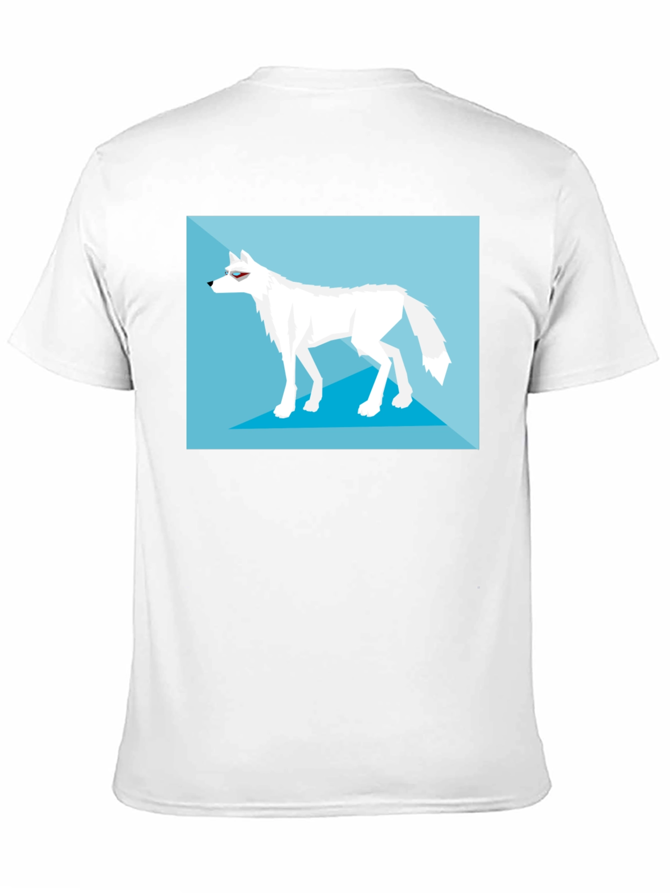 Geometric Arctic Wolf Graphic Tee - Black