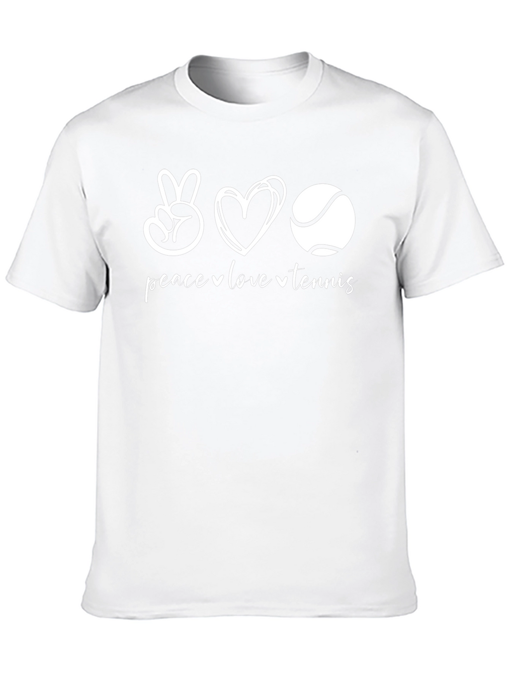 Peace Love Tennis Graphic Tee - Black
