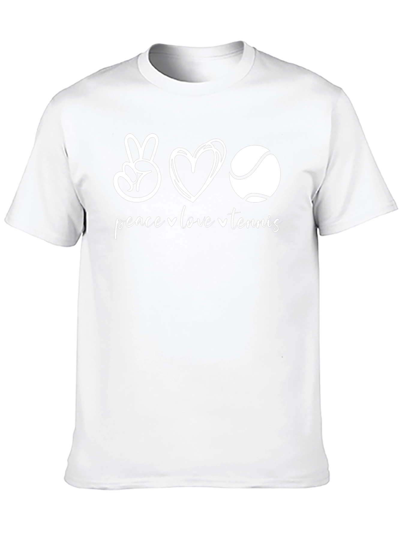 Peace Love Tennis Graphic Tee - Black