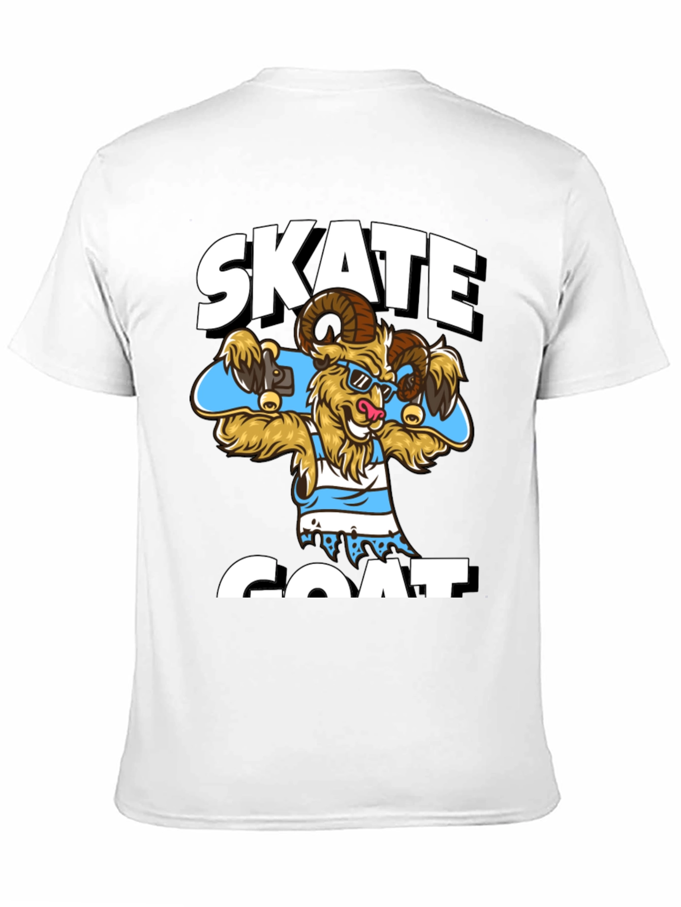 Skate Goat Graphic T-Shirt - Funny Animal Tee