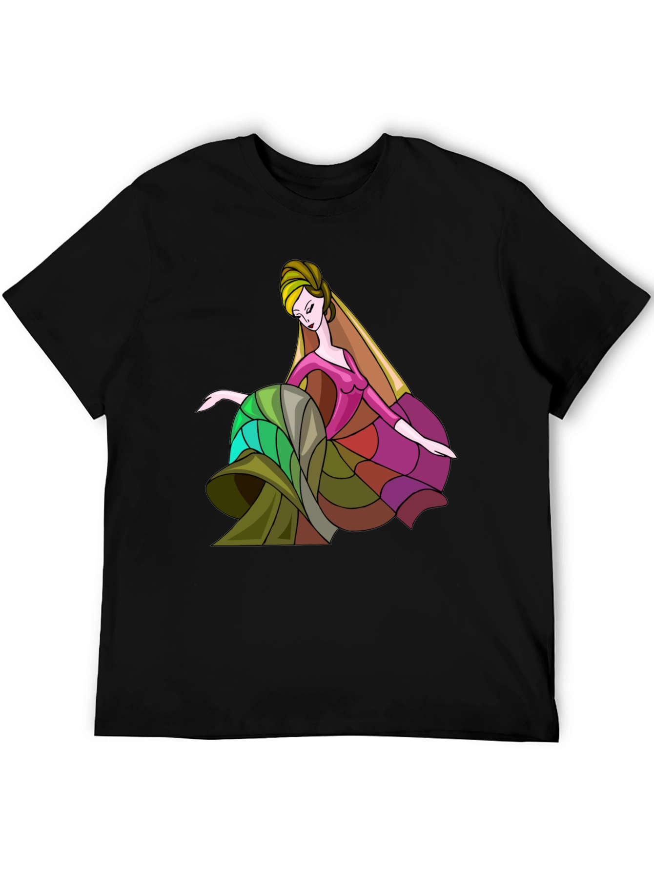 Stylish Graphic Tee: Abstract Dancer Design