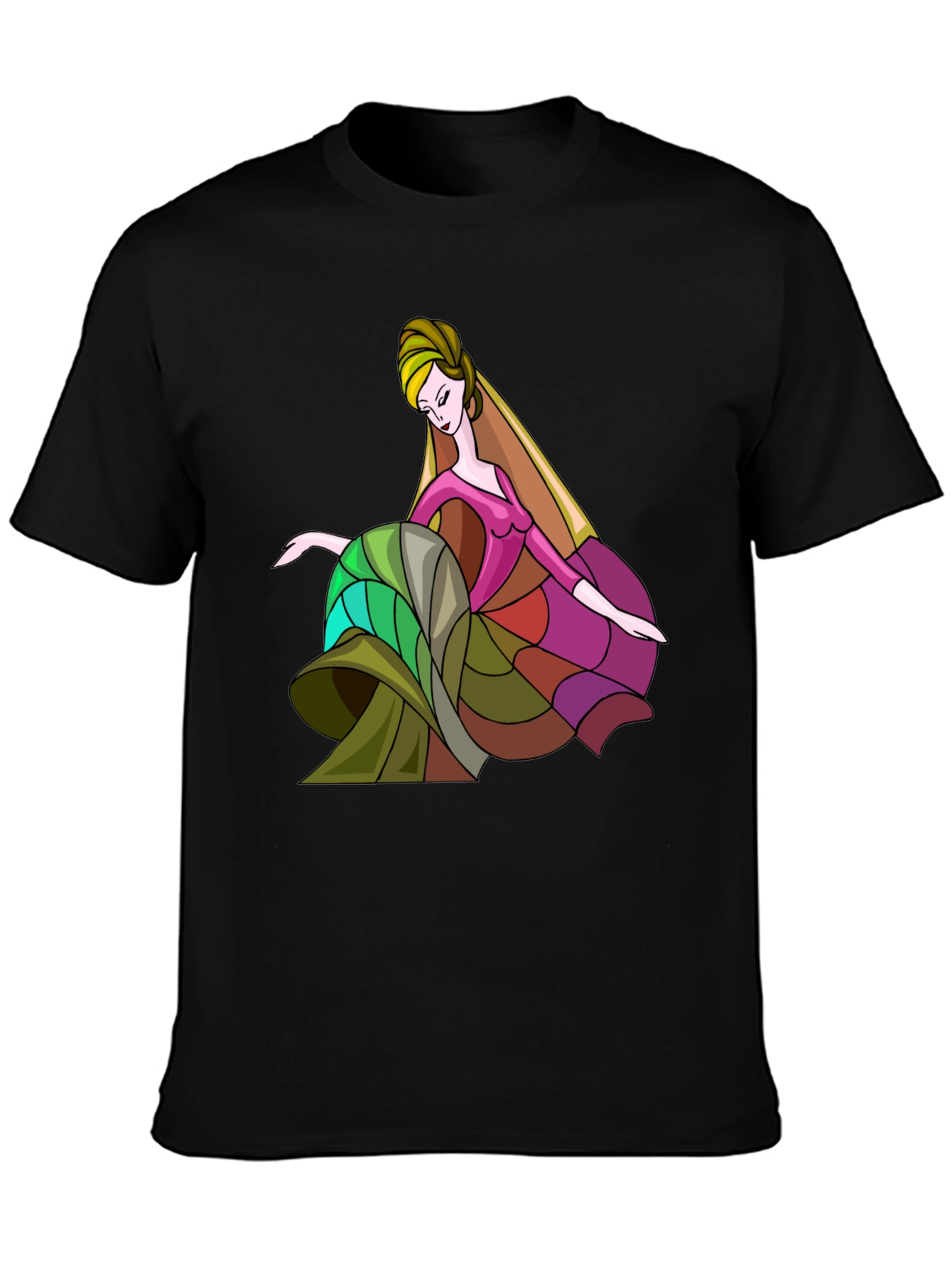 Stylish Graphic Tee: Abstract Dancer Design