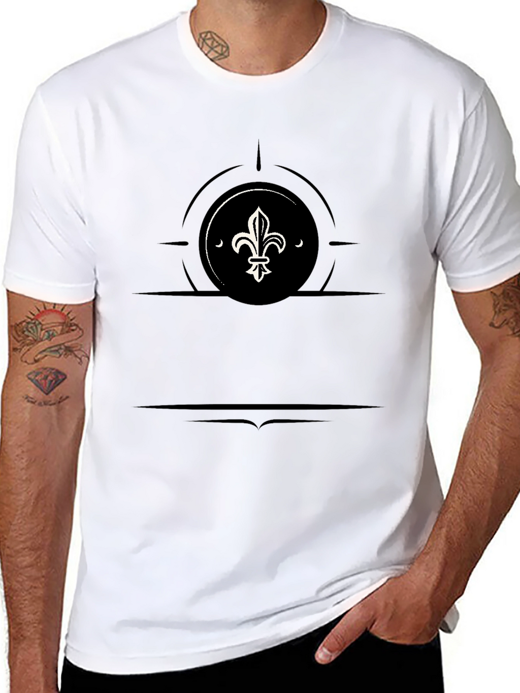 Fleur-de-lis Graphic Black T-Shirt