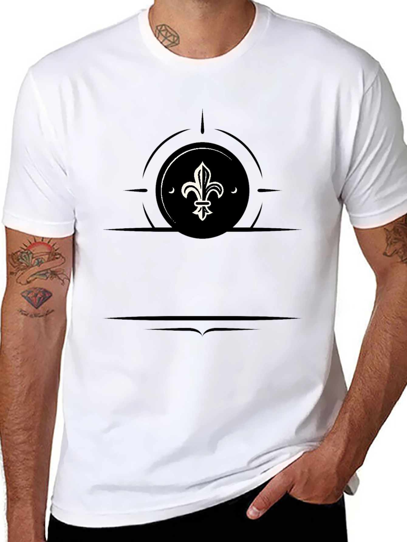 Fleur-de-lis Graphic Black T-Shirt