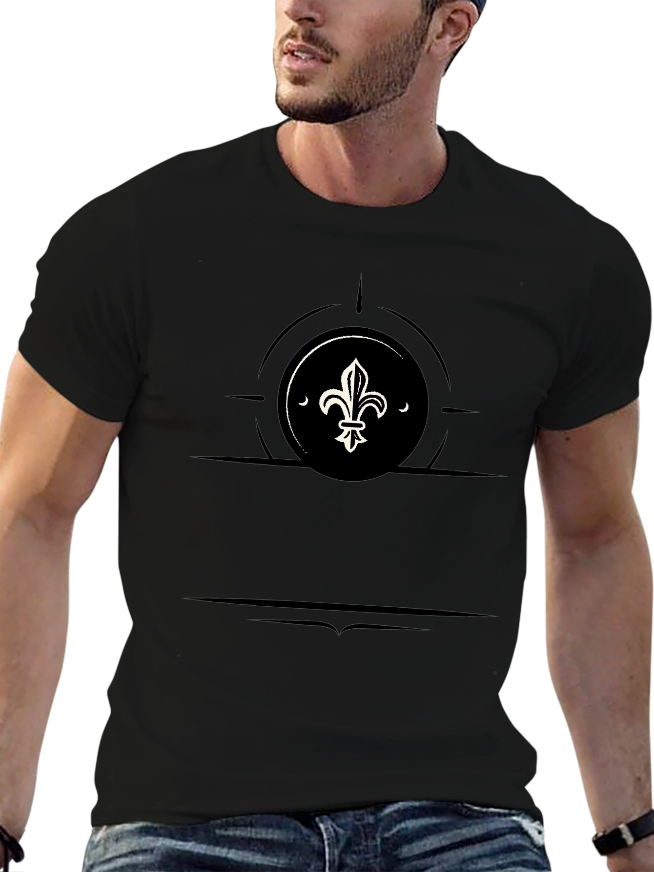 Fleur-de-lis Graphic Black T-Shirt