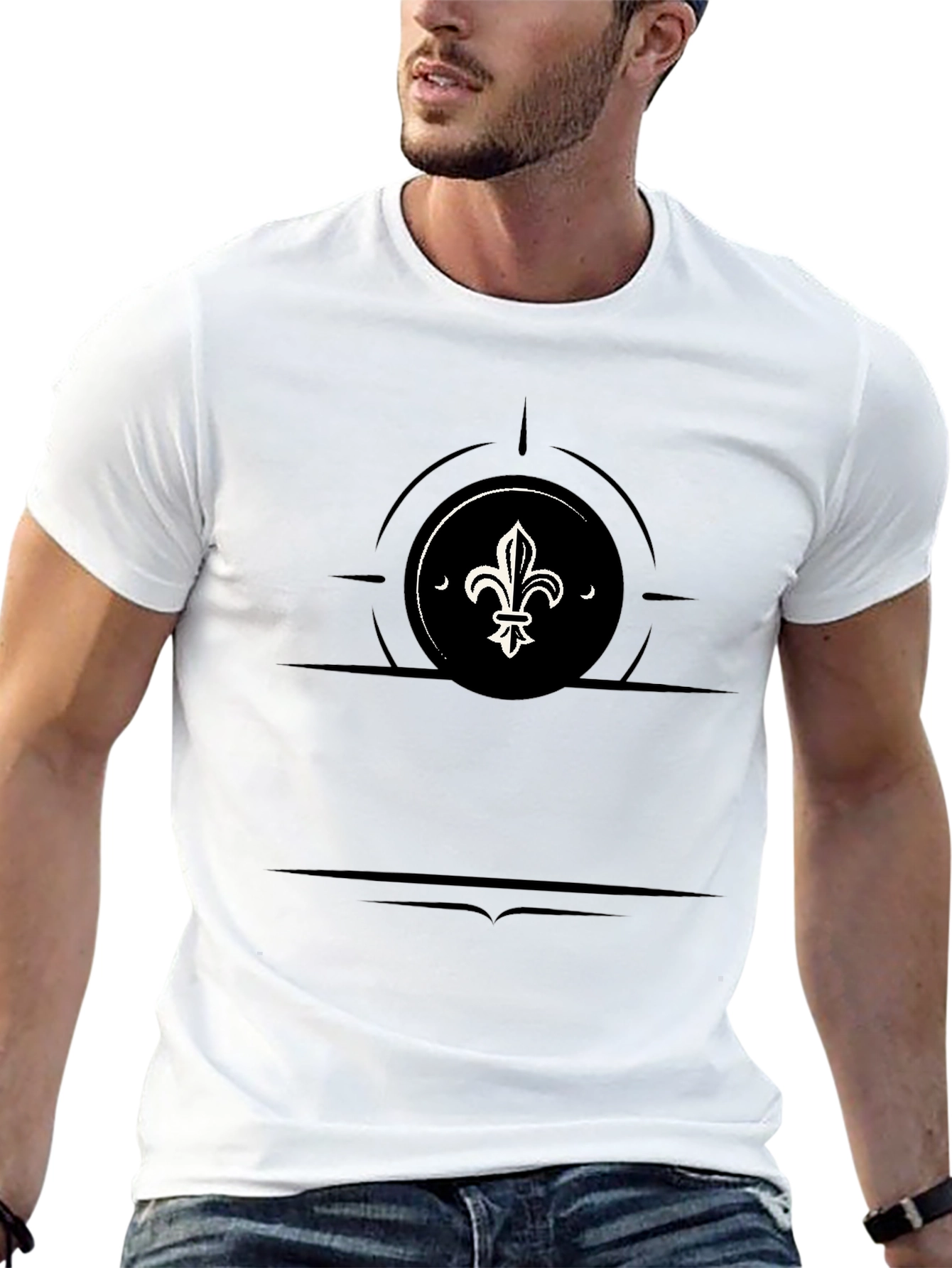 Fleur-de-lis Graphic Black T-Shirt