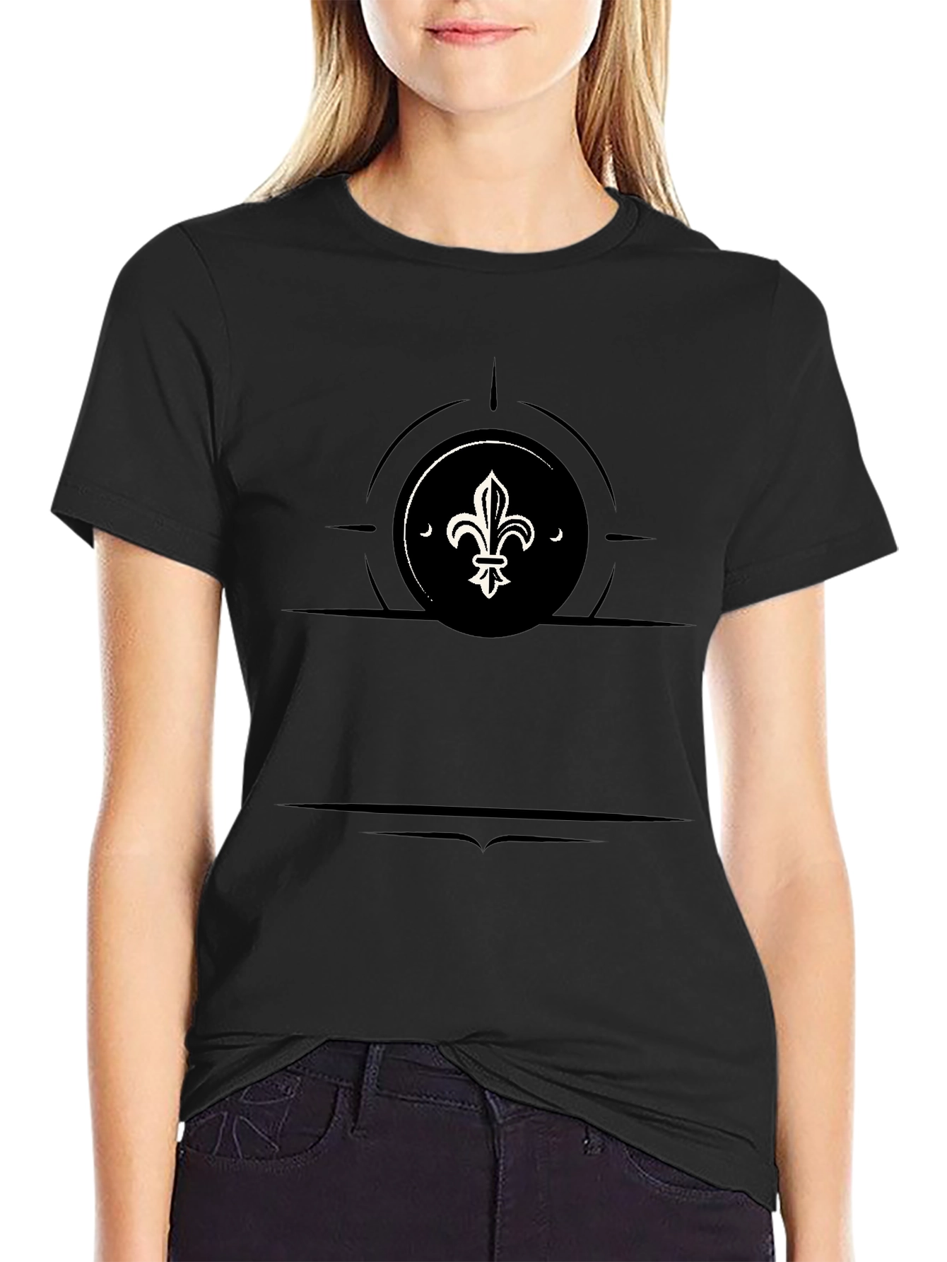Fleur-de-lis Graphic Black T-Shirt