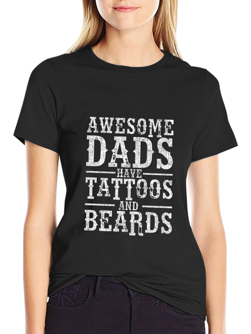 Awesome Dads Tattoos & Beards Graphic Tee