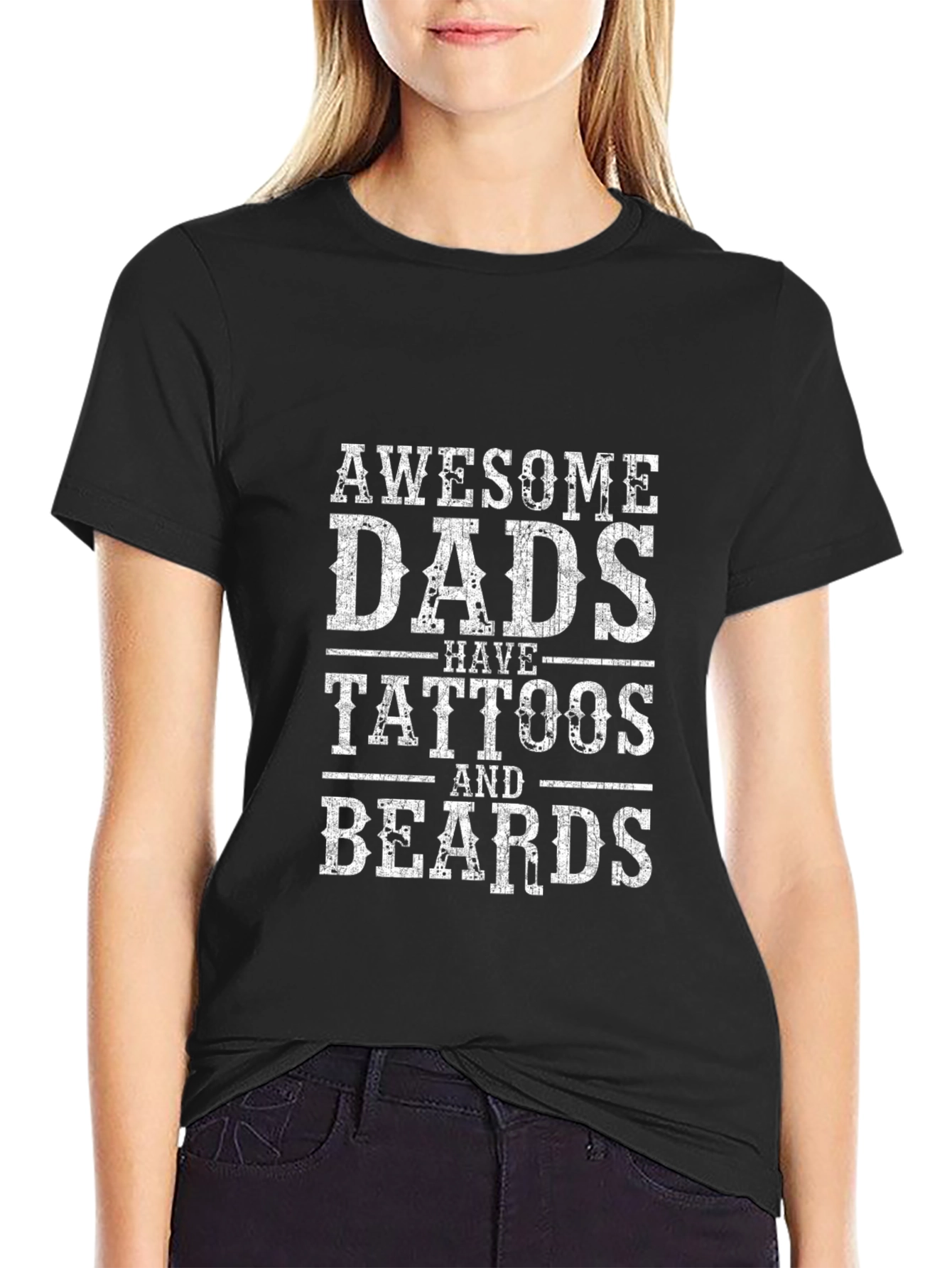 Awesome Dads Tattoos & Beards Graphic Tee