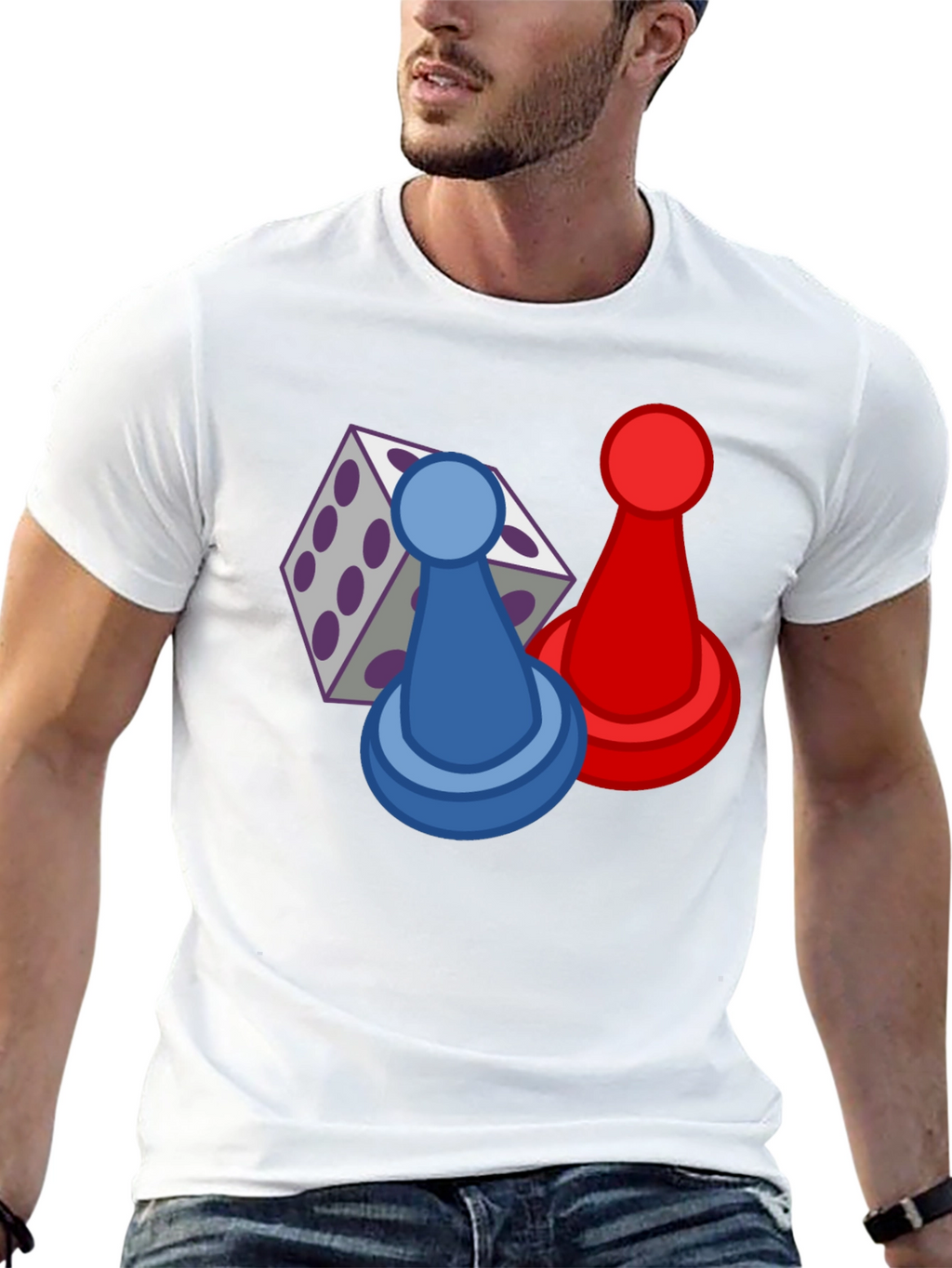 Board Game T-Shirt - Dice & Pawns