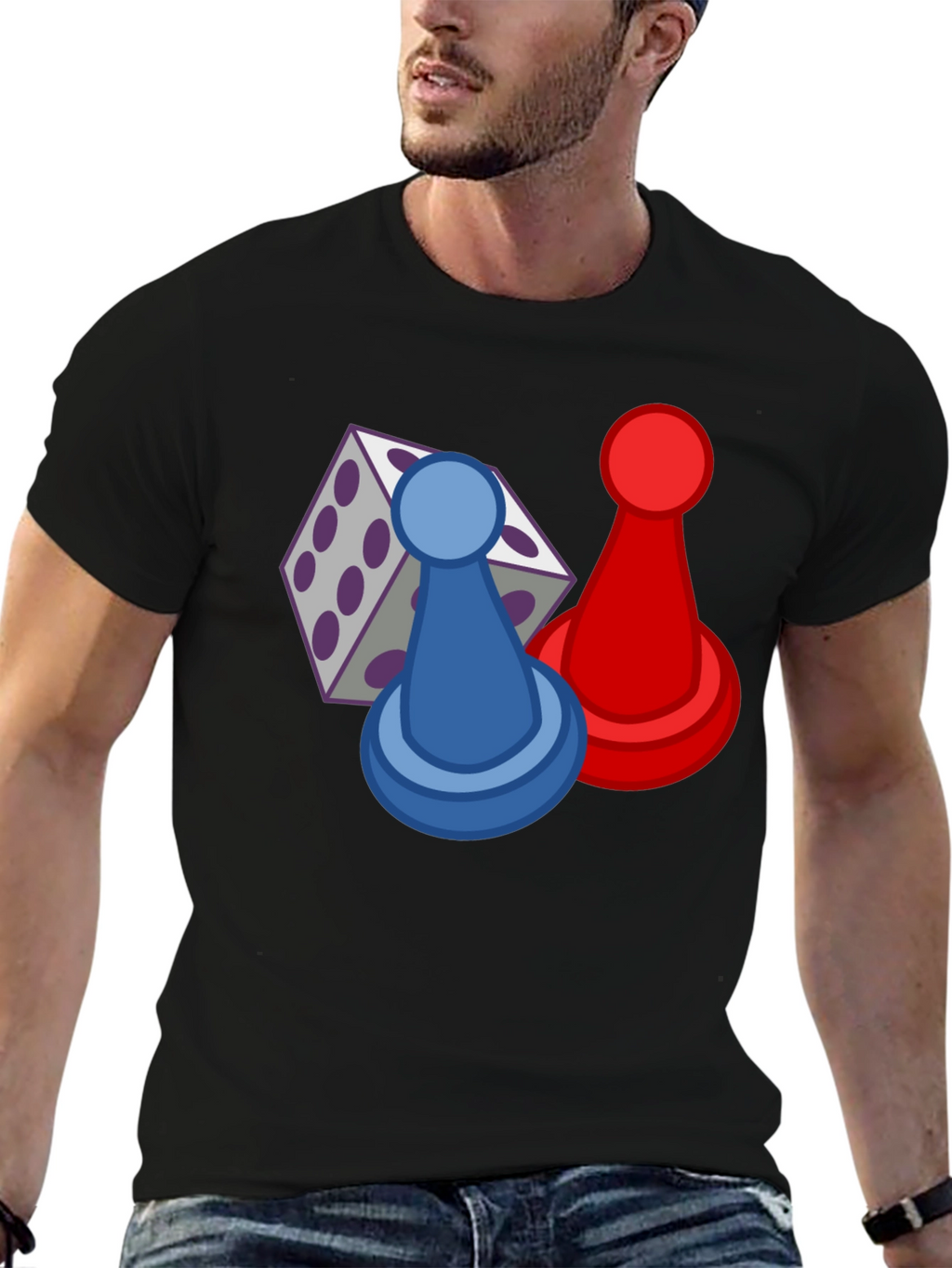 Board Game T-Shirt - Dice & Pawns