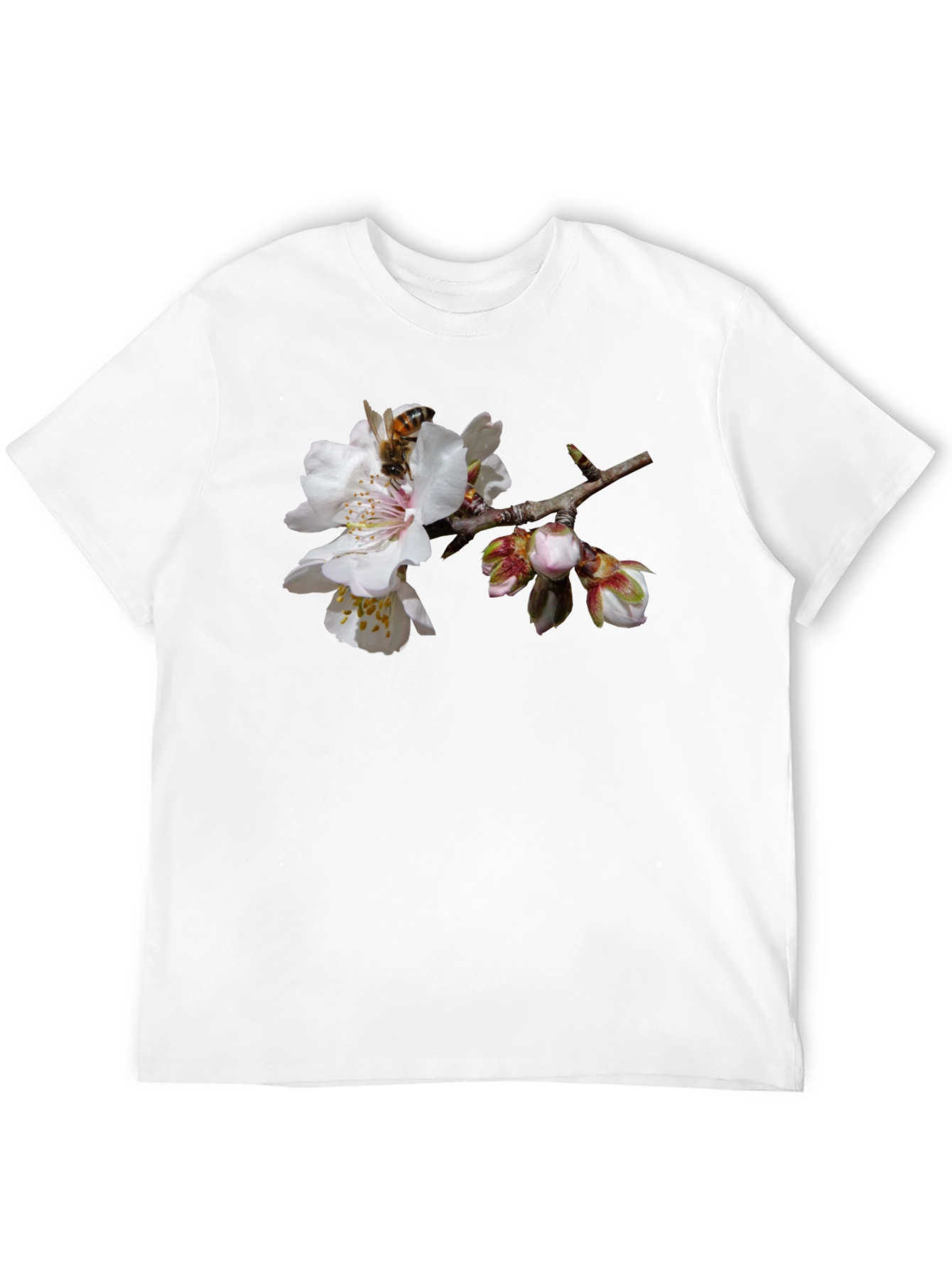 Bee on Blossom Graphic Tee - Nature Inspired Style