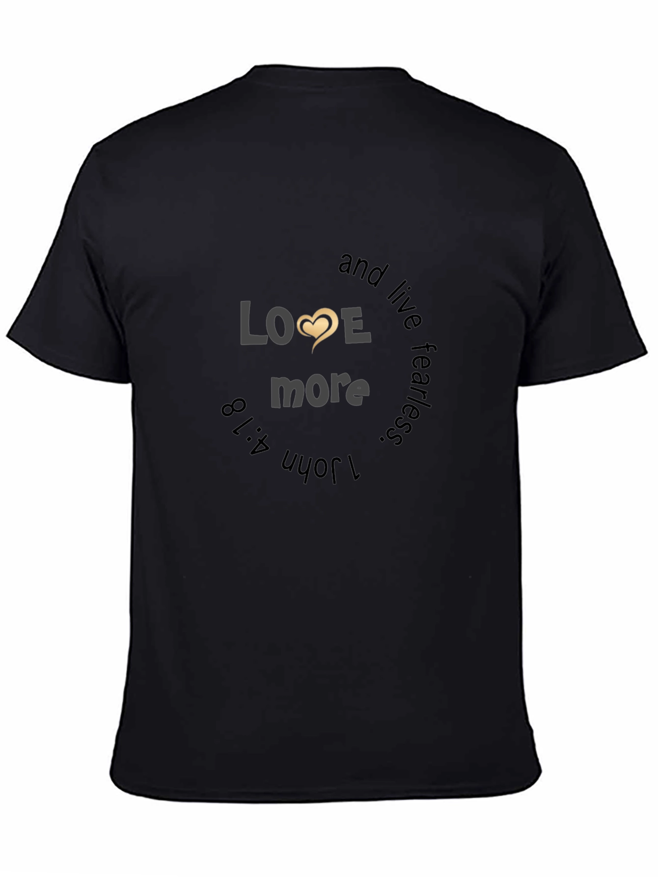 Love More Fearless Graphic Tee - Black