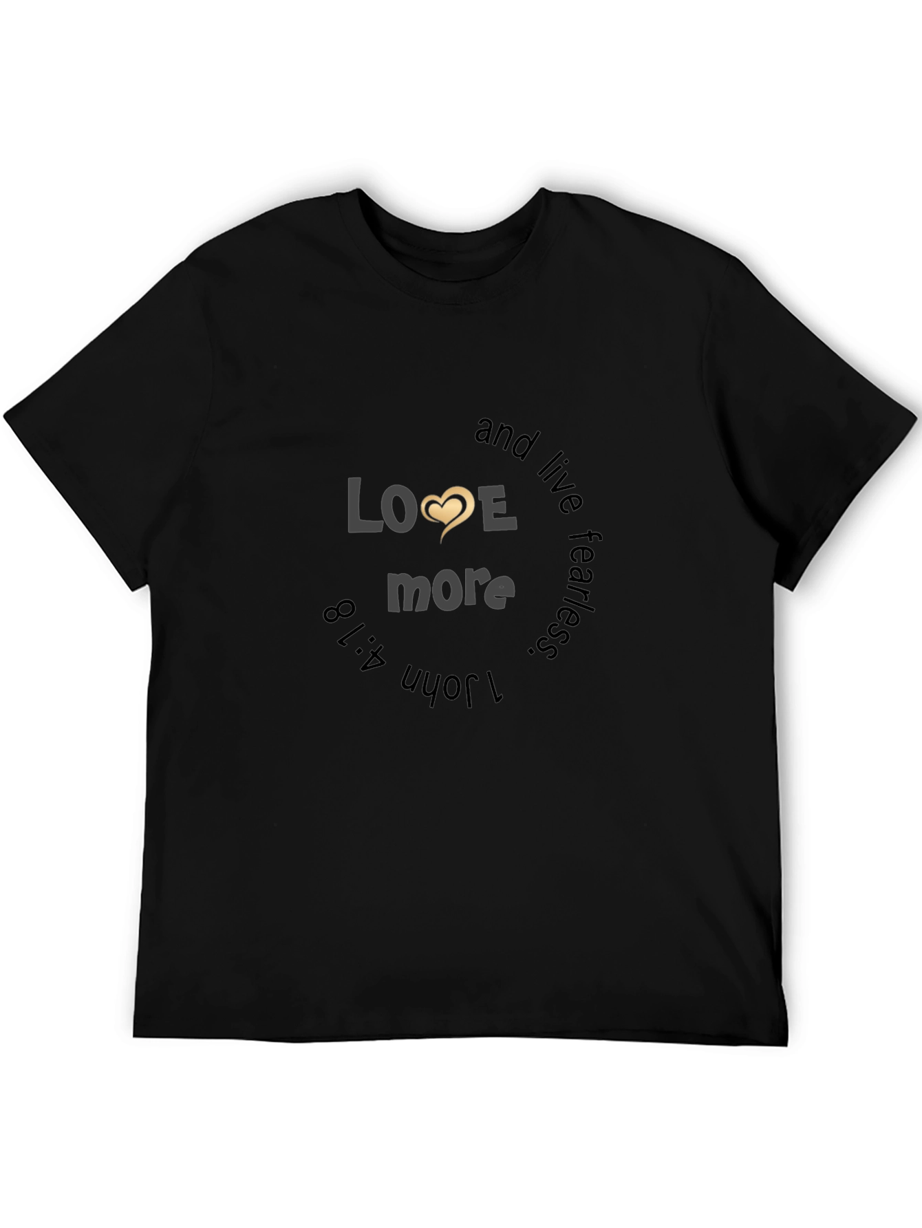 Love More Fearless Graphic Tee - Black
