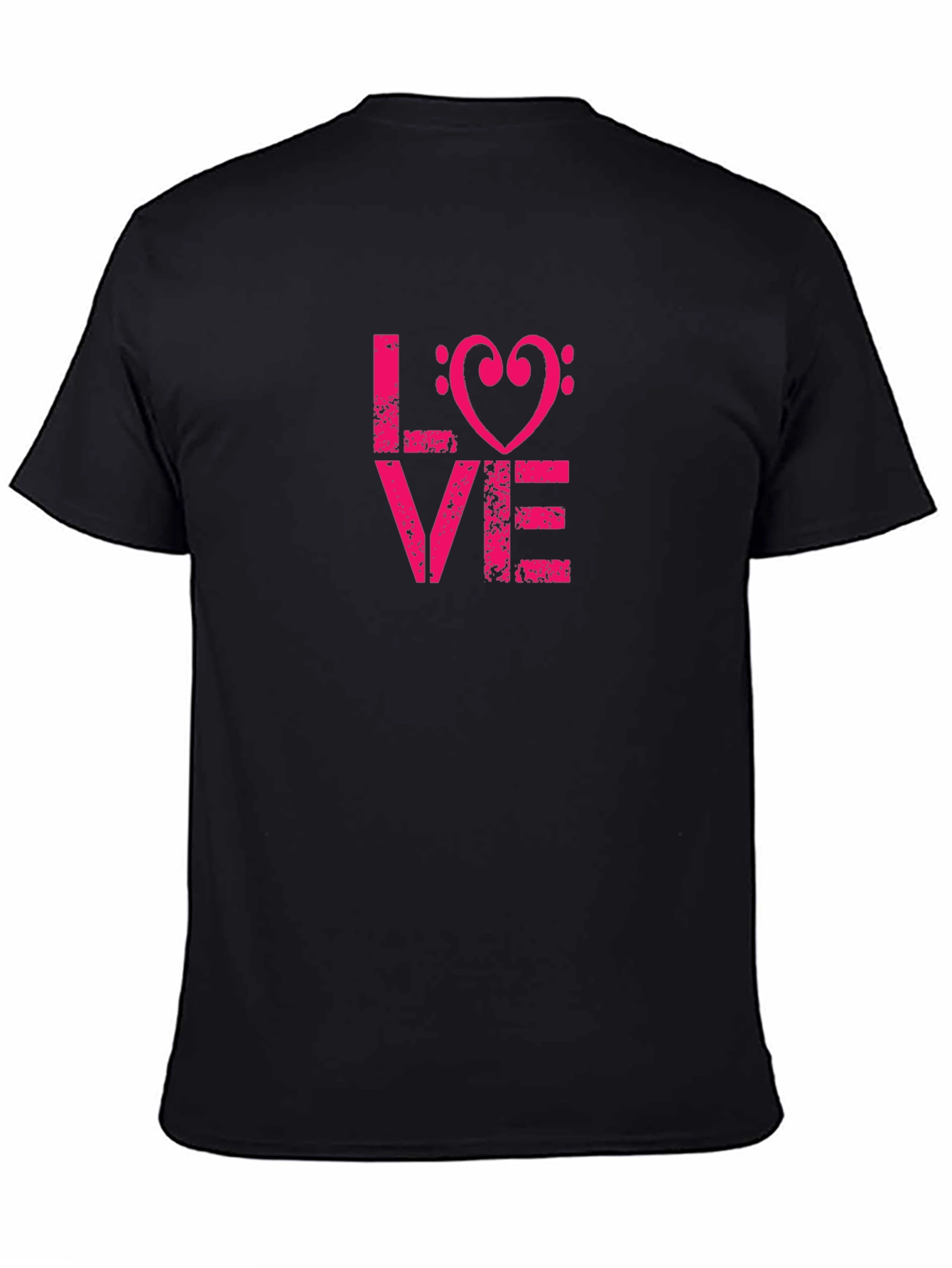 Love Heart Treble Clef Graphic T-Shirt