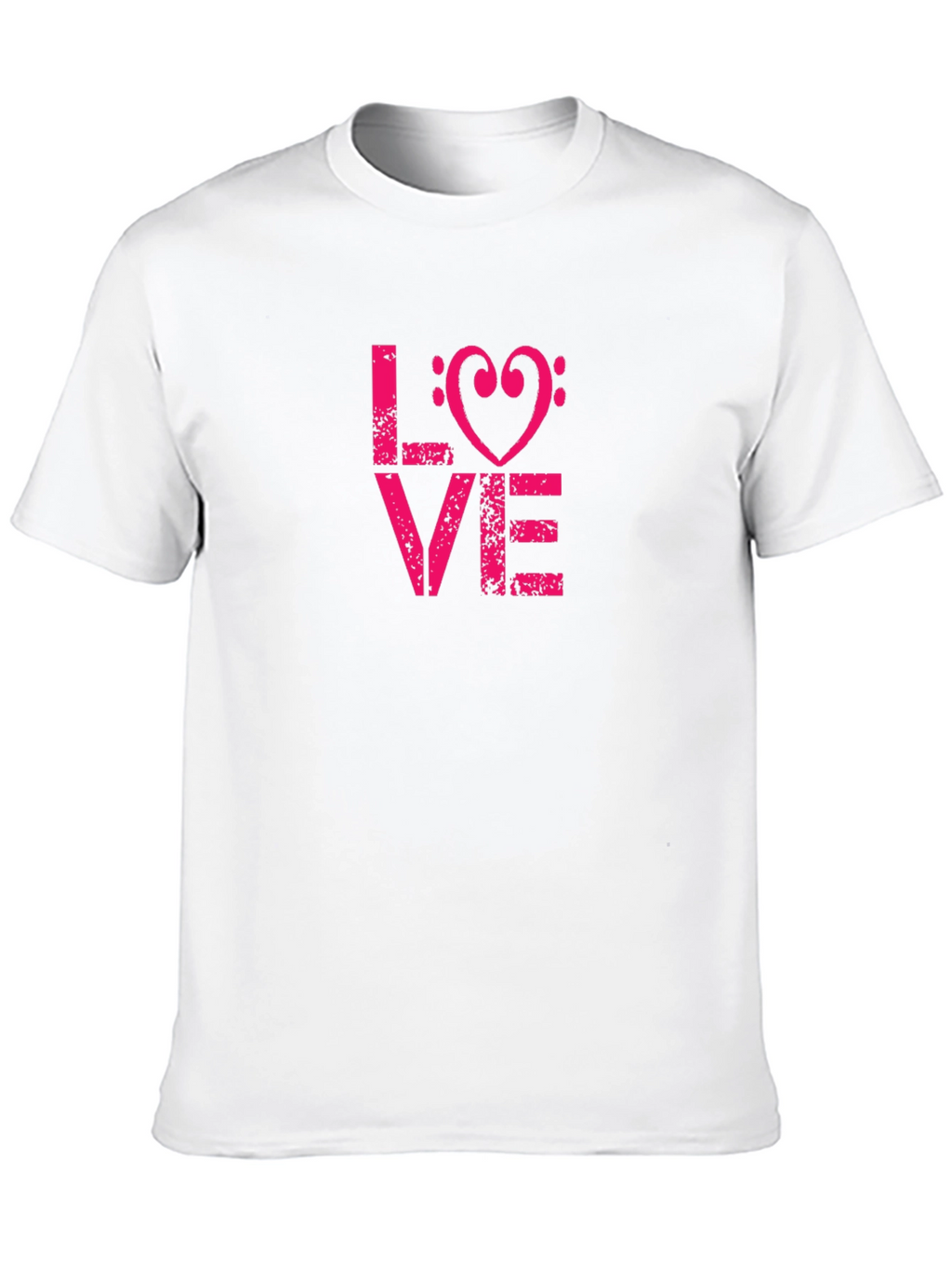 Love Heart Treble Clef Graphic T-Shirt