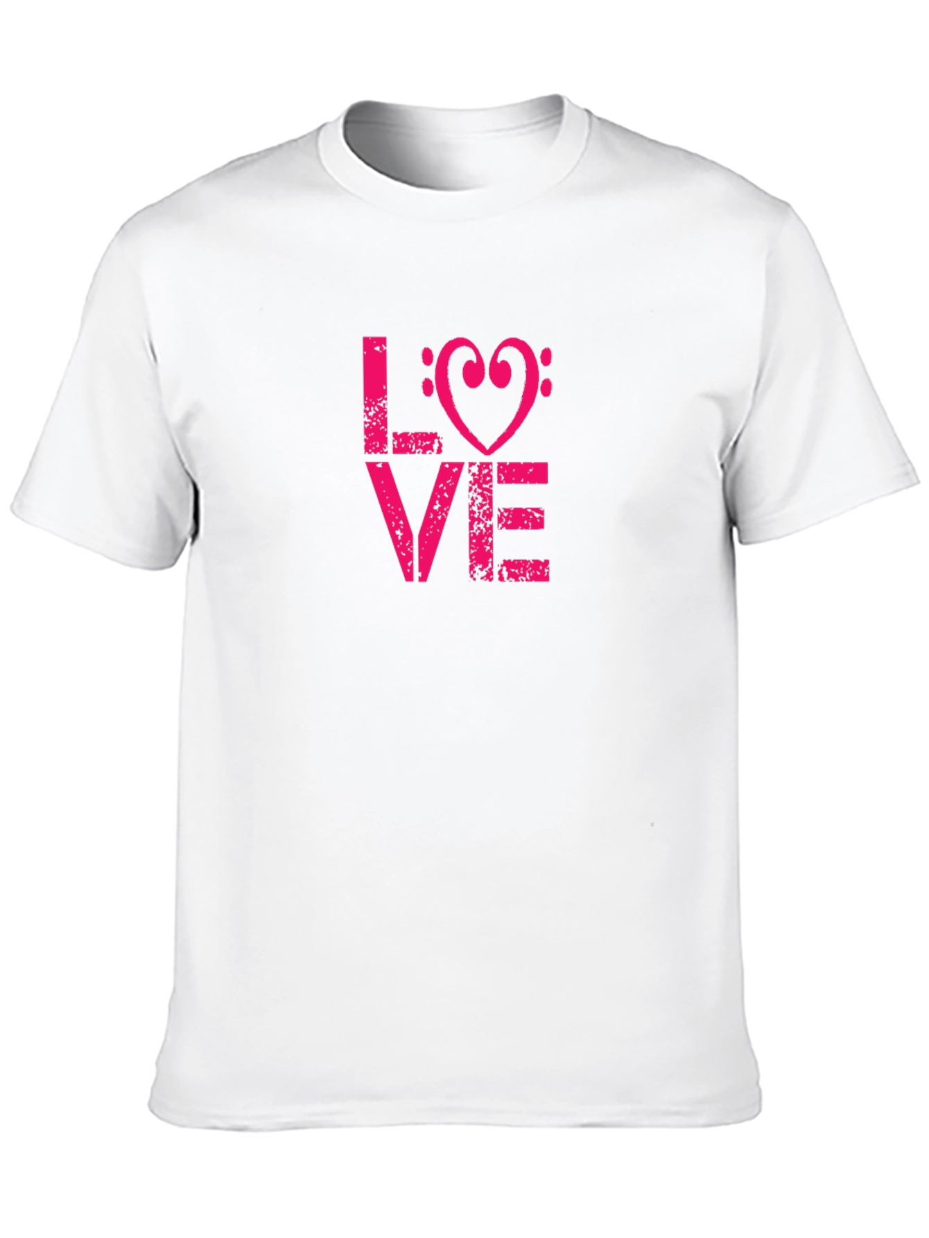 Love Heart Treble Clef Graphic T-Shirt
