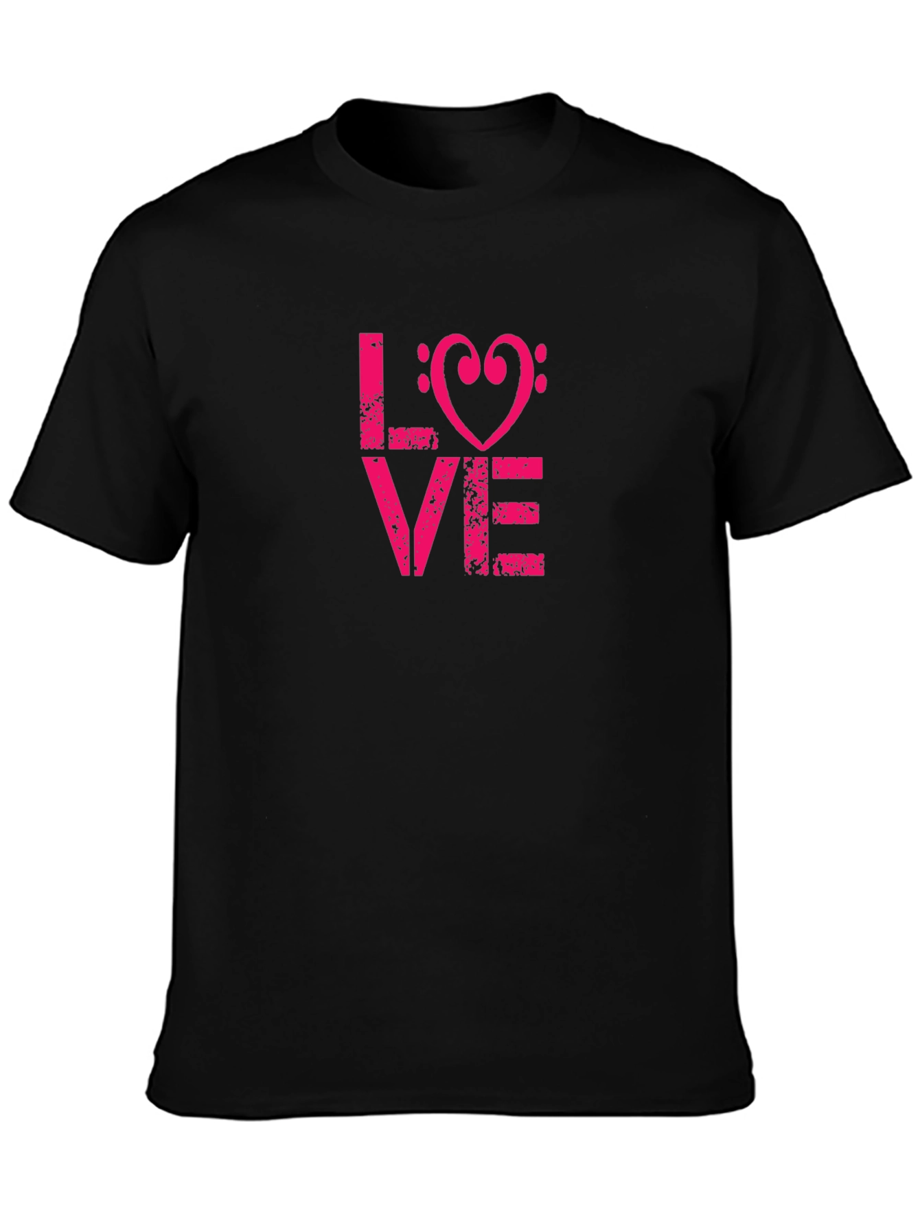 Love Heart Treble Clef Graphic T-Shirt
