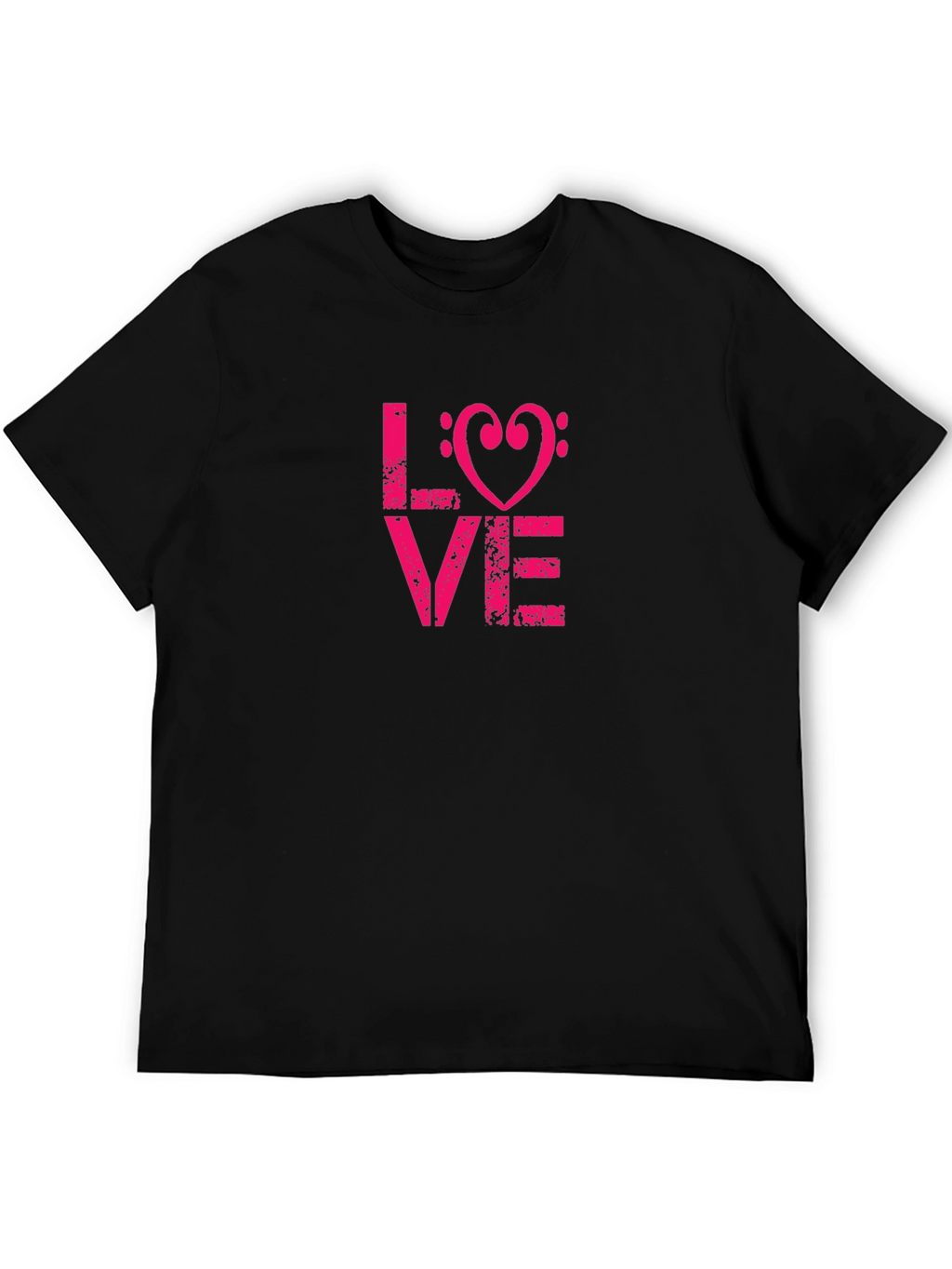 Love Heart Treble Clef Graphic T-Shirt