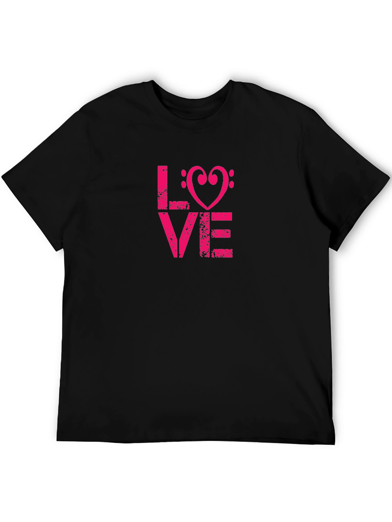 Love Heart Treble Clef Graphic T-Shirt