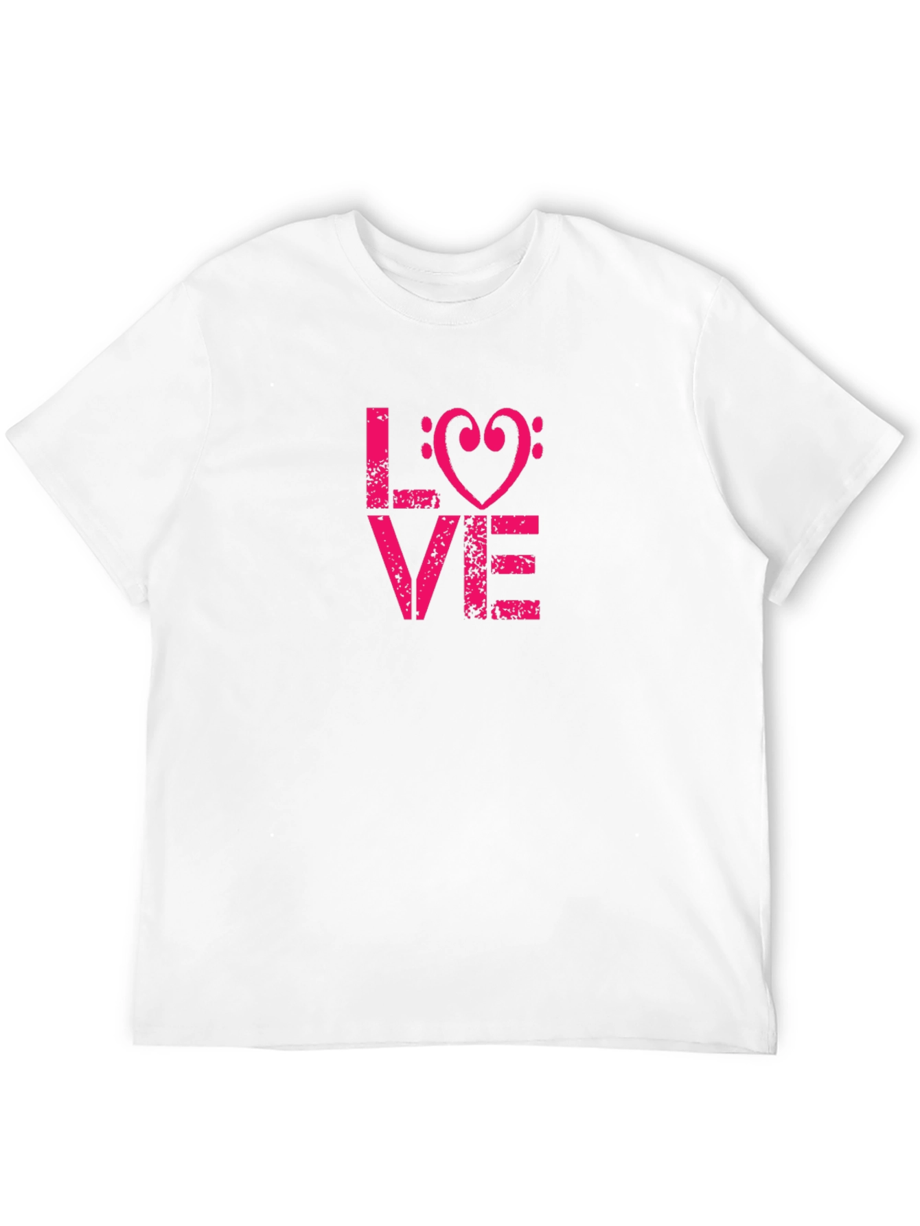 Love Heart Treble Clef Graphic T-Shirt