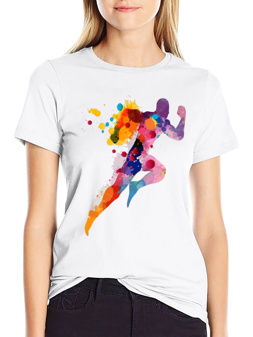 Abstract Runner Graphic Tee