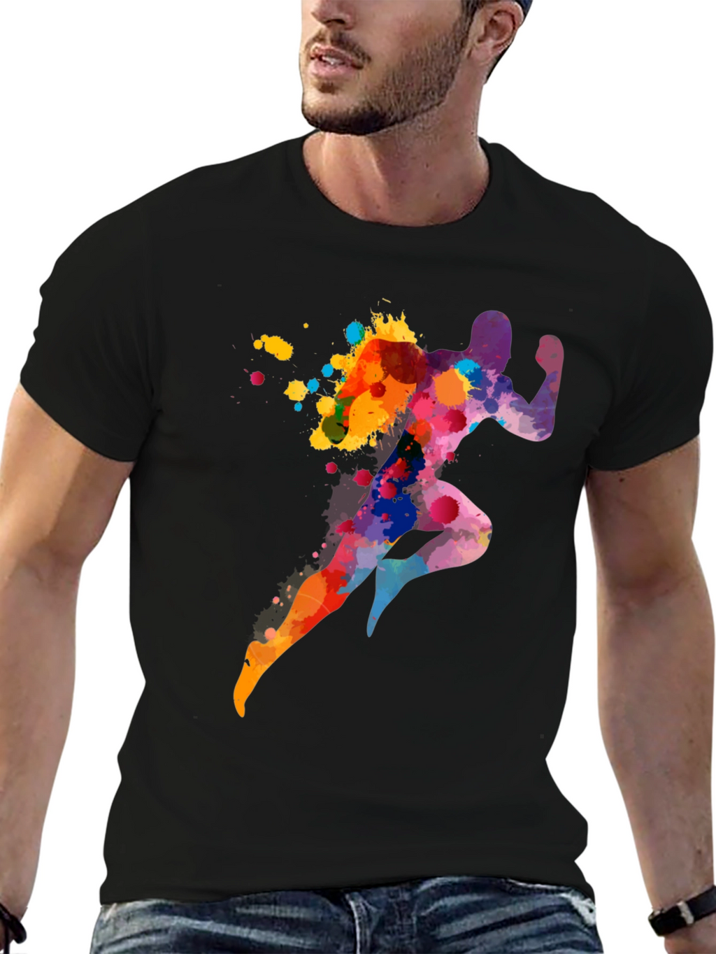 Abstract Runner Graphic Tee
