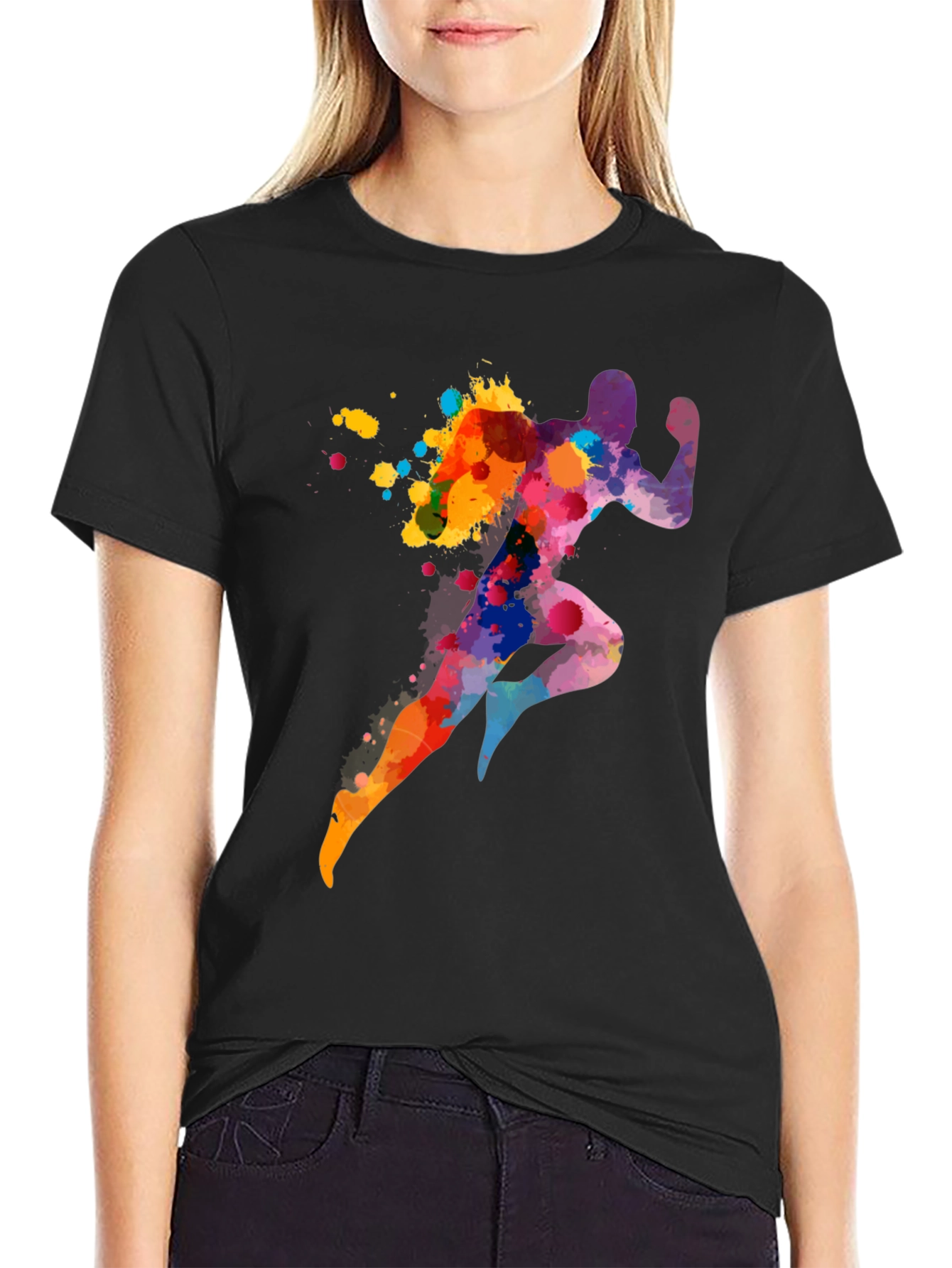 Abstract Runner Graphic Tee