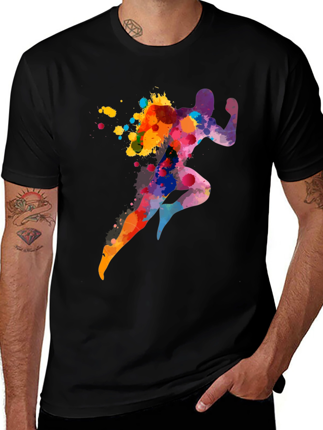 Abstract Runner Graphic Tee