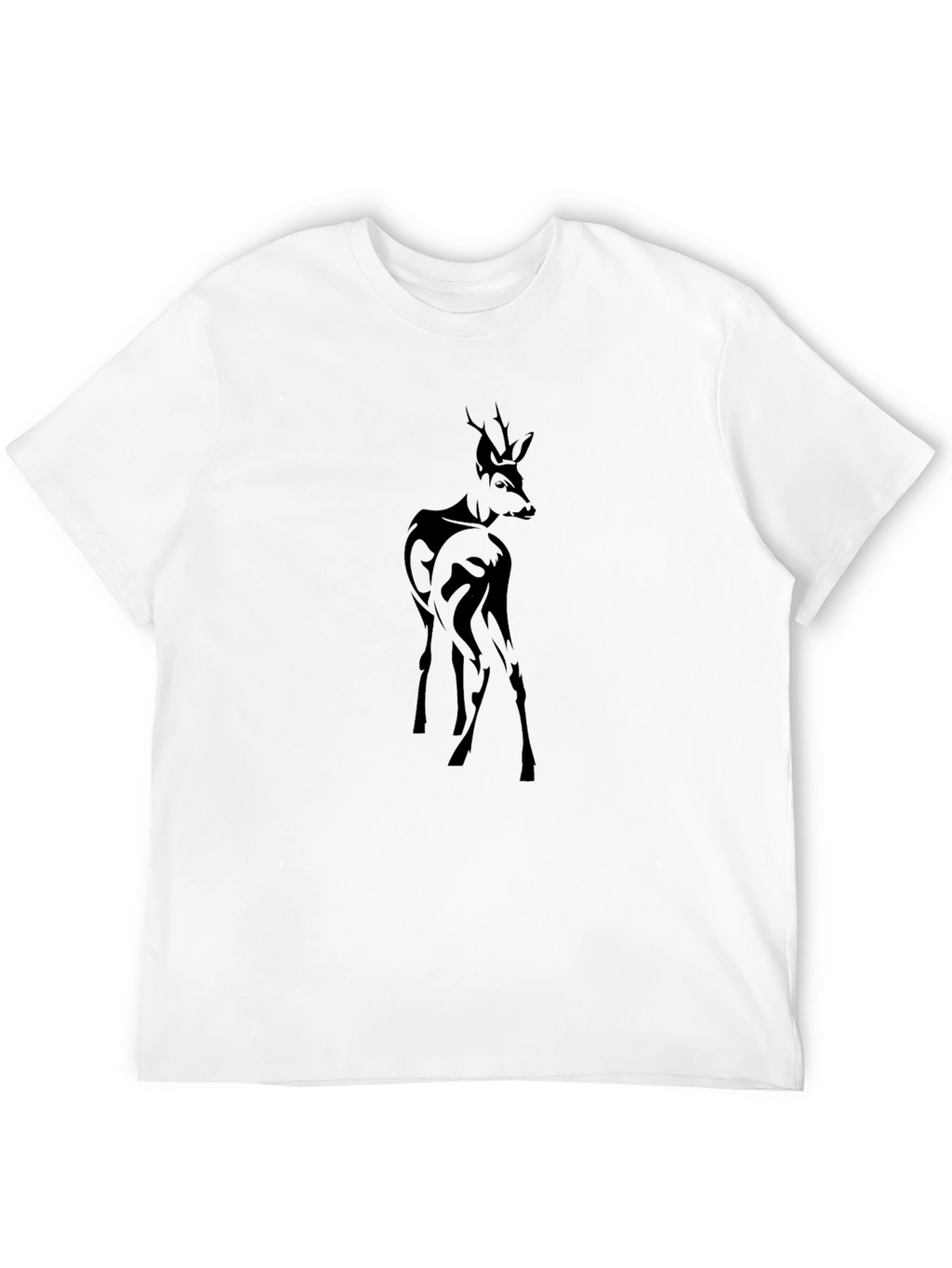 Deer Silhouette Black T-Shirt