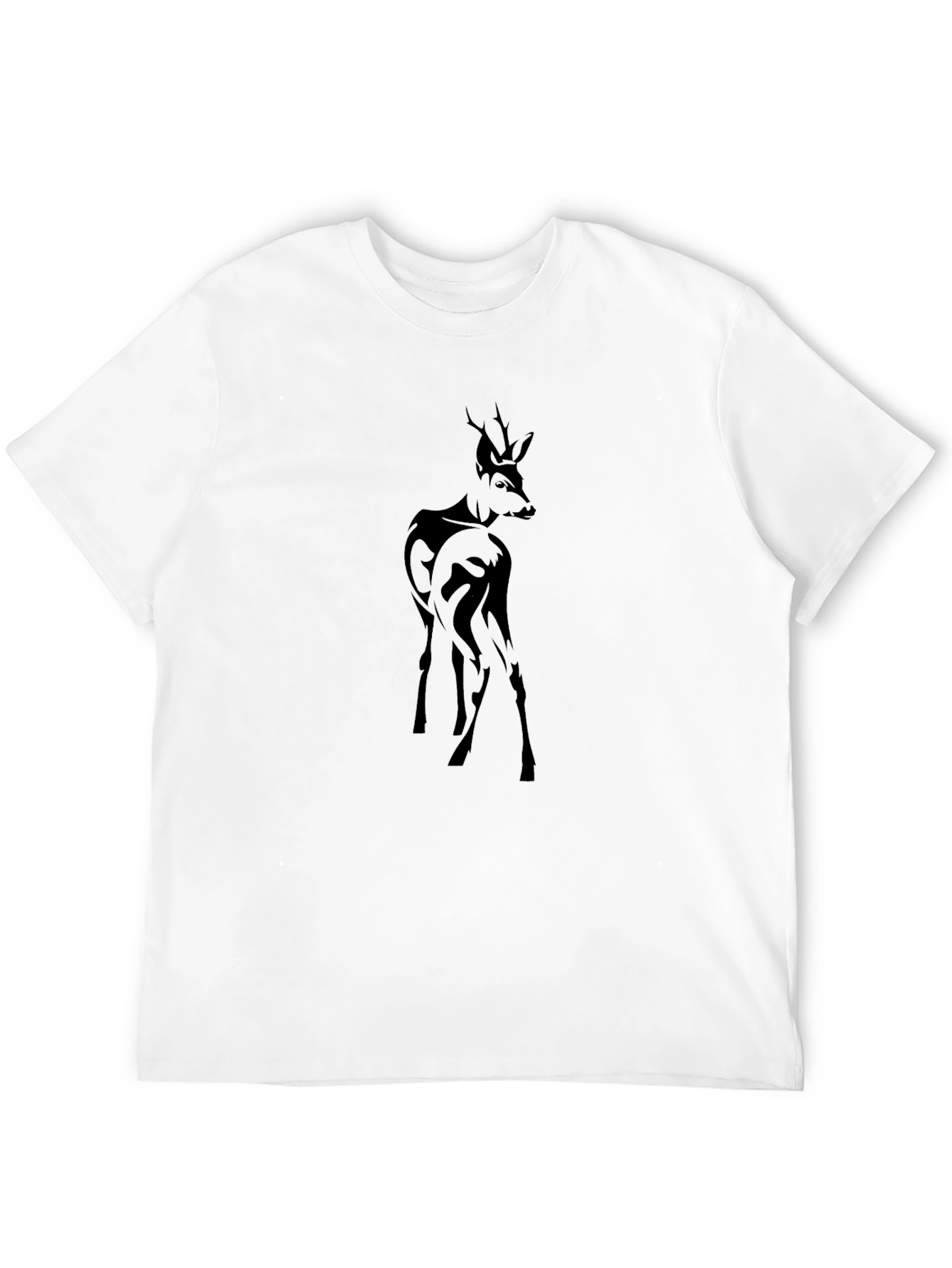 Deer Silhouette Black T-Shirt