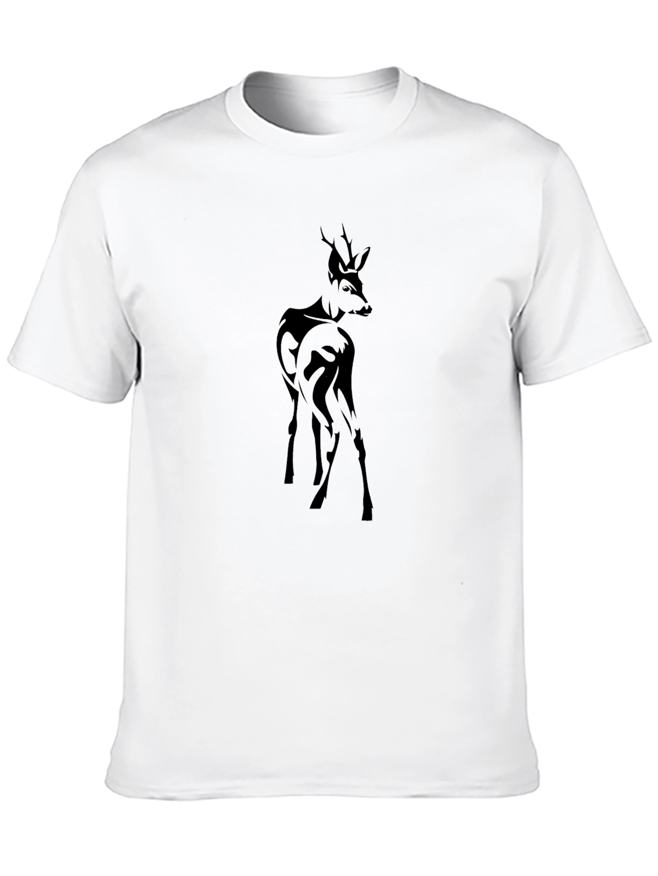 Deer Silhouette Black T-Shirt