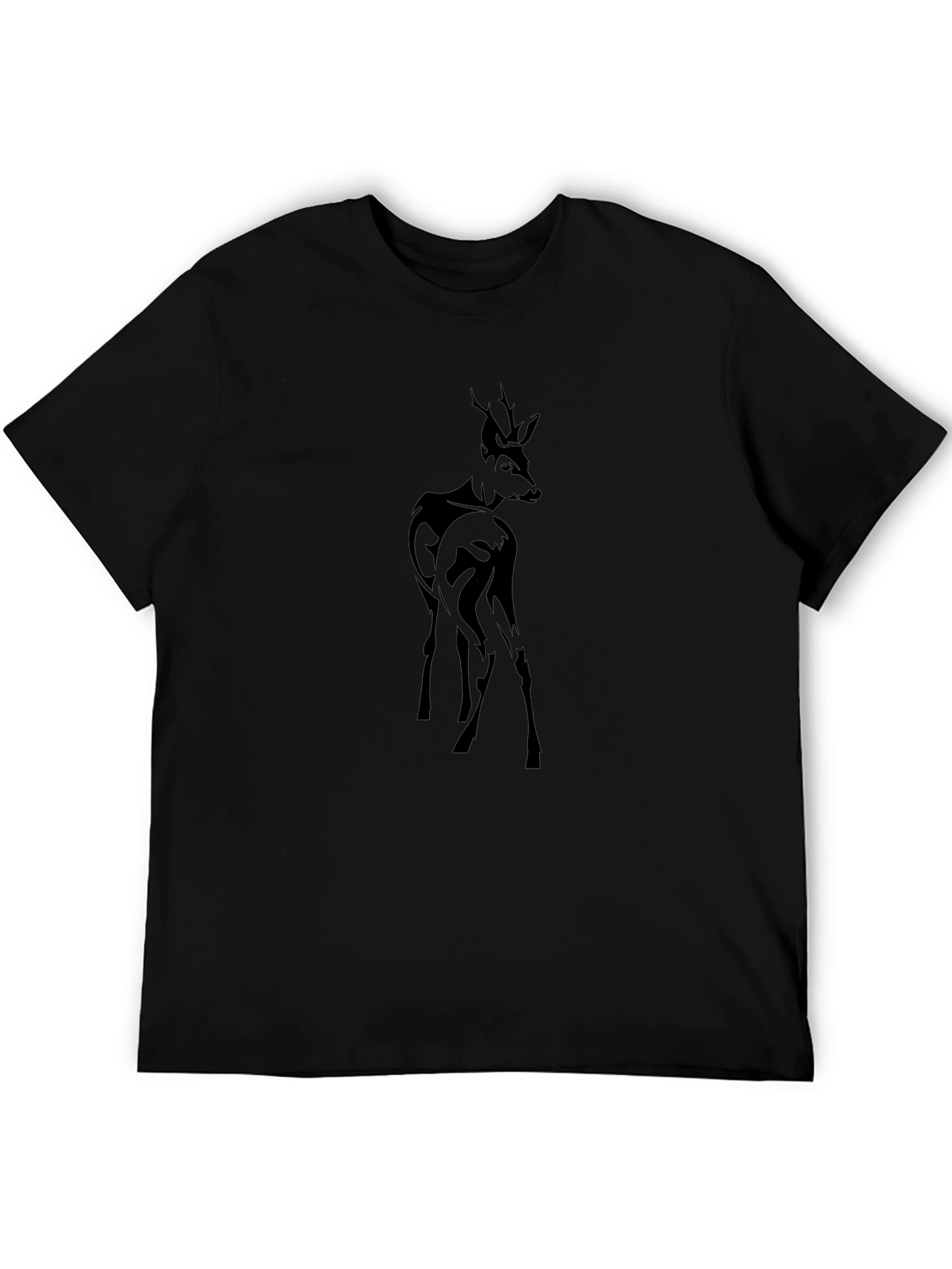 Deer Silhouette Black T-Shirt